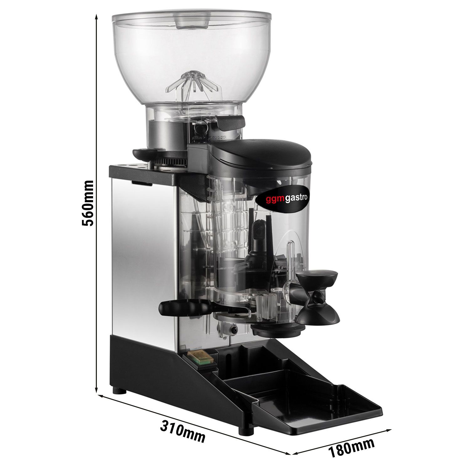 Moulin à café - 1 kg - 77 dB - avec doseur - corps en inox