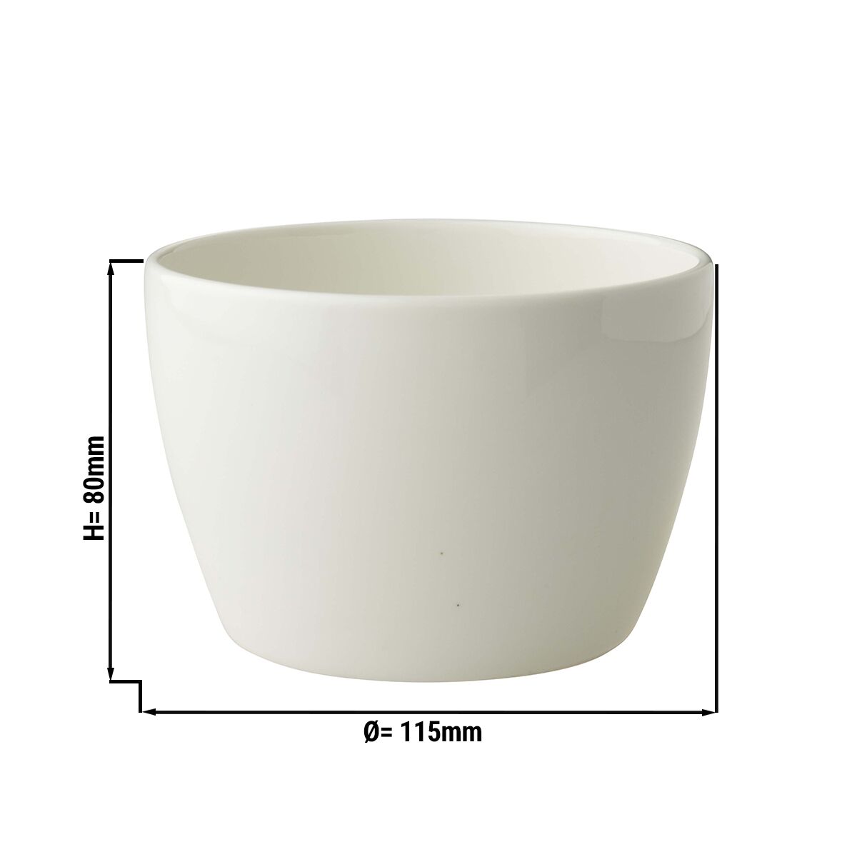 (6 pcs) Coupe LUX - Porcelaine - 450ml - Ø 115mm - Ivoire
