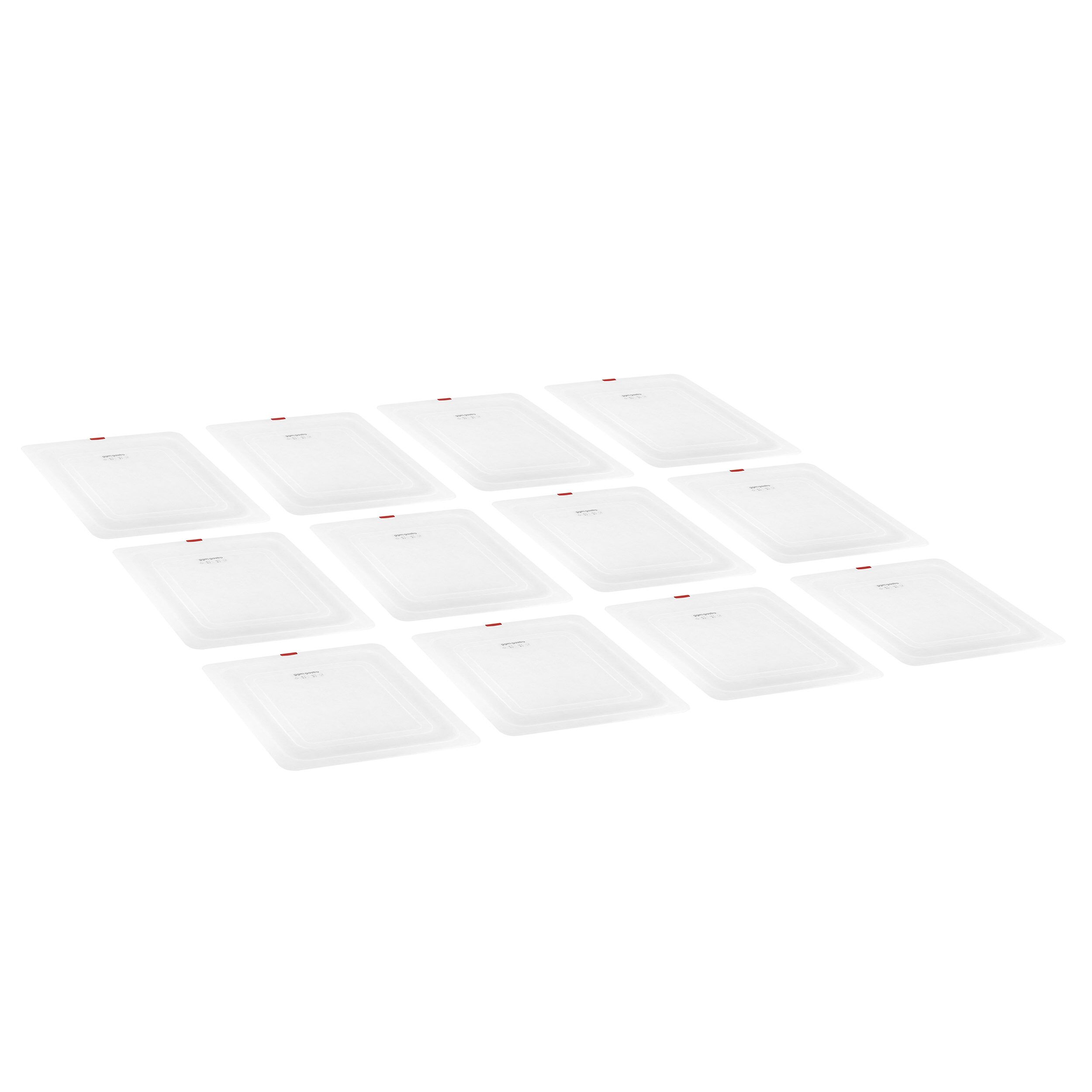 (12 pièces) Couvercle GN en Polypropylène 1/2 - Transparent - 325 x 265 mm - Hauteur: 16 mm