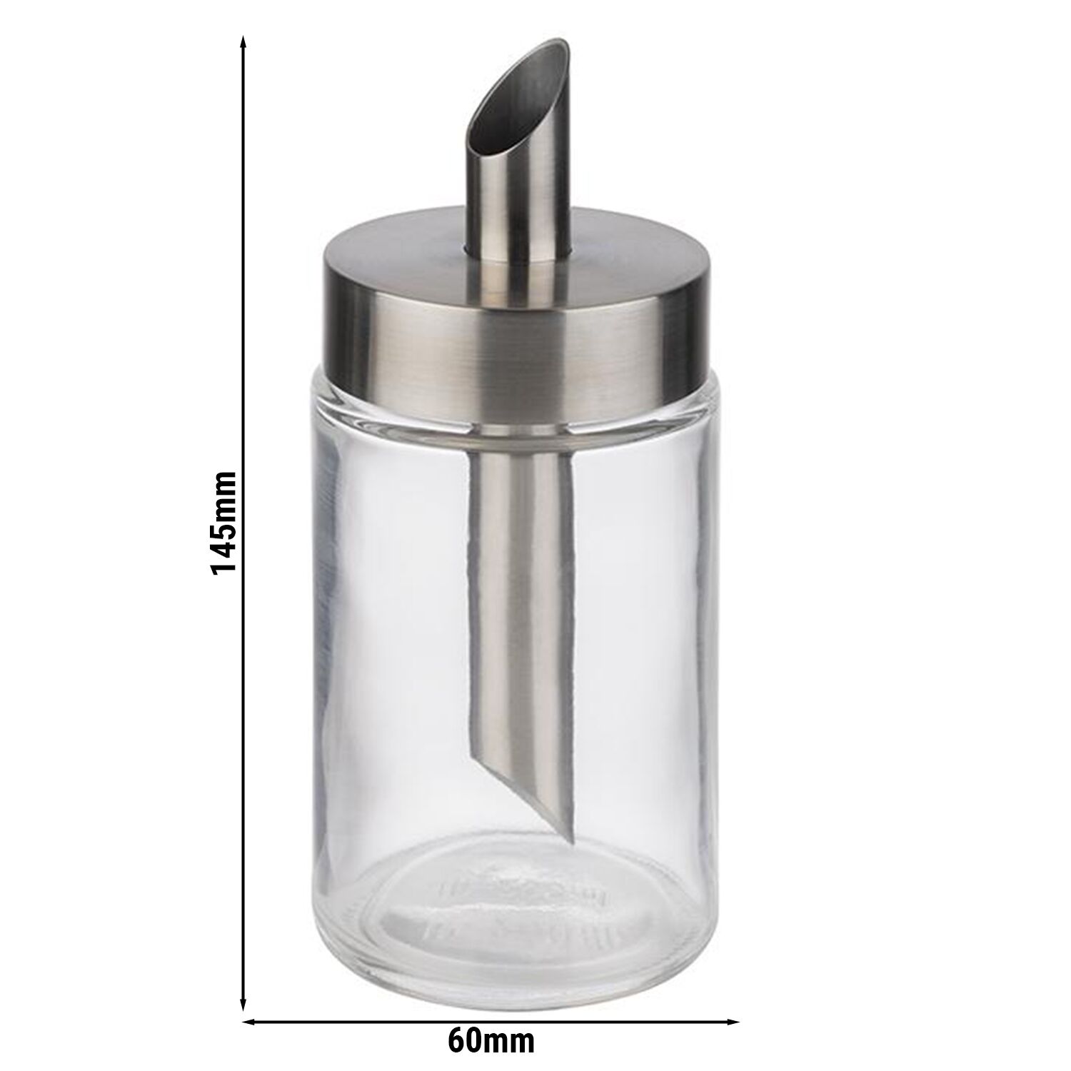 (6 pcs) Sucrier doseur - Rétro - Verre - Ø60mm - 200ml - Hauteur:145mm
