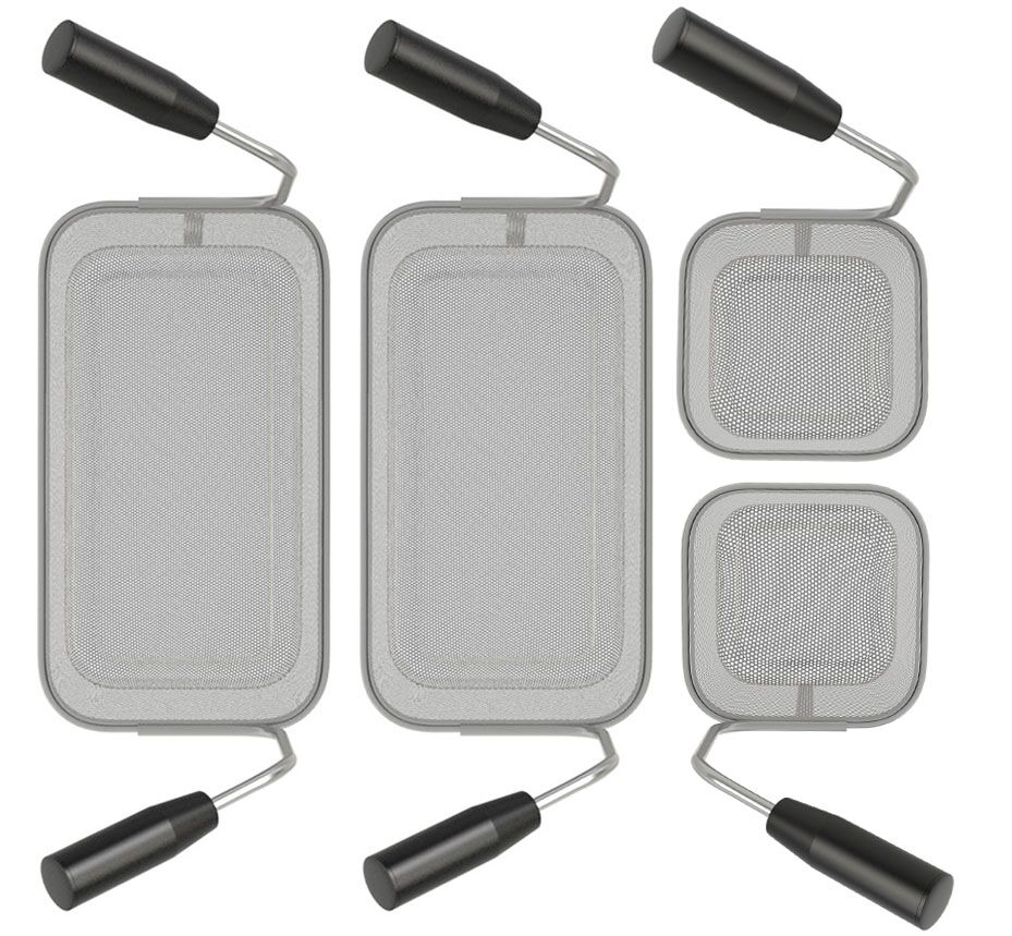 2x 1/3 & 2x 1/6 Panier à nouilles - 290x160x200mm & 145x145x200mm - Inox - avec poignées en plastique ergonomiques - compatible avec GNB499E, GNB899E, ENB499P - Série 900 Série - CE - 2x 1/3 & 2x 1/6