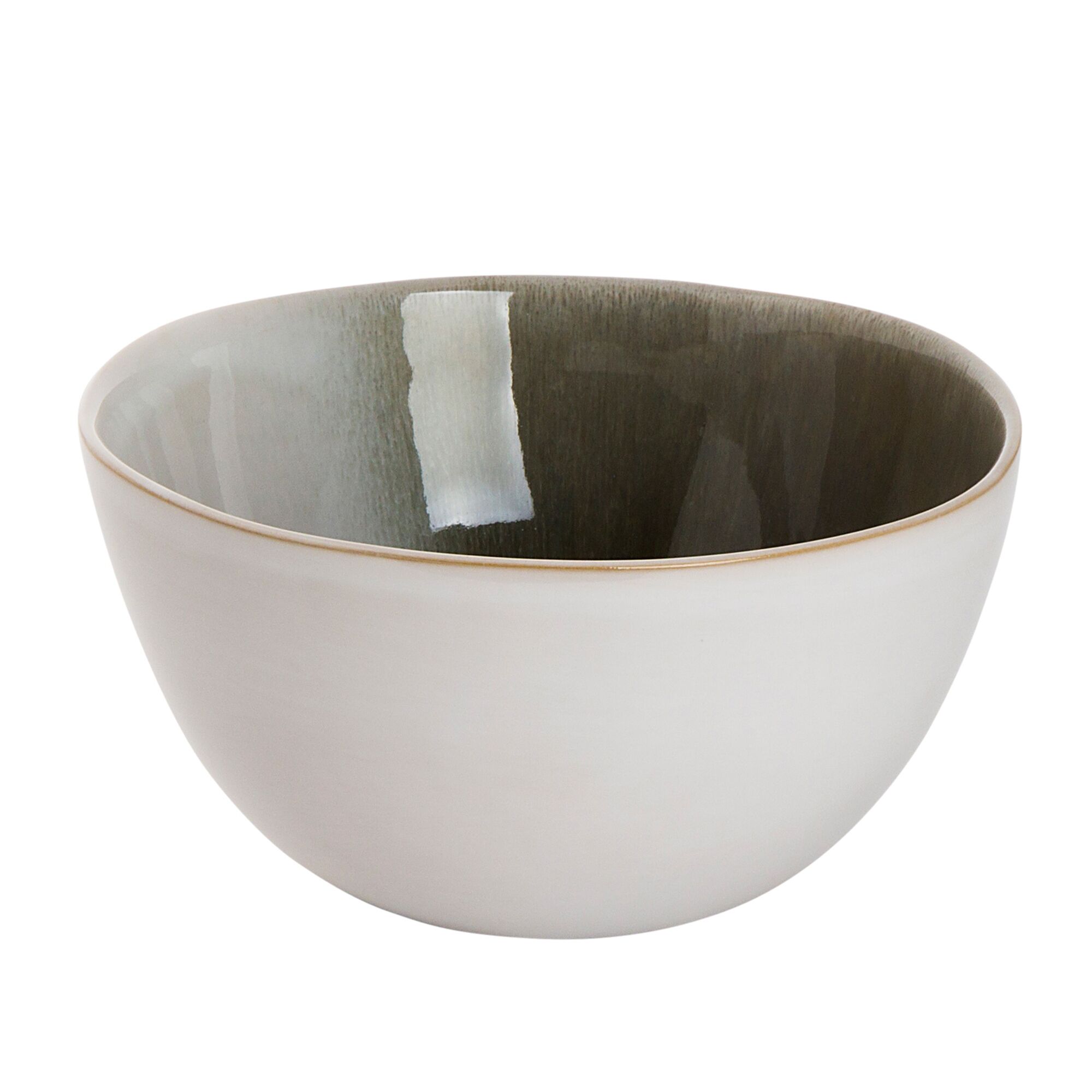 (6 pcs) Coupe NORDIC - Grès - Ø 150mm - 900ml - Vert/Blanc