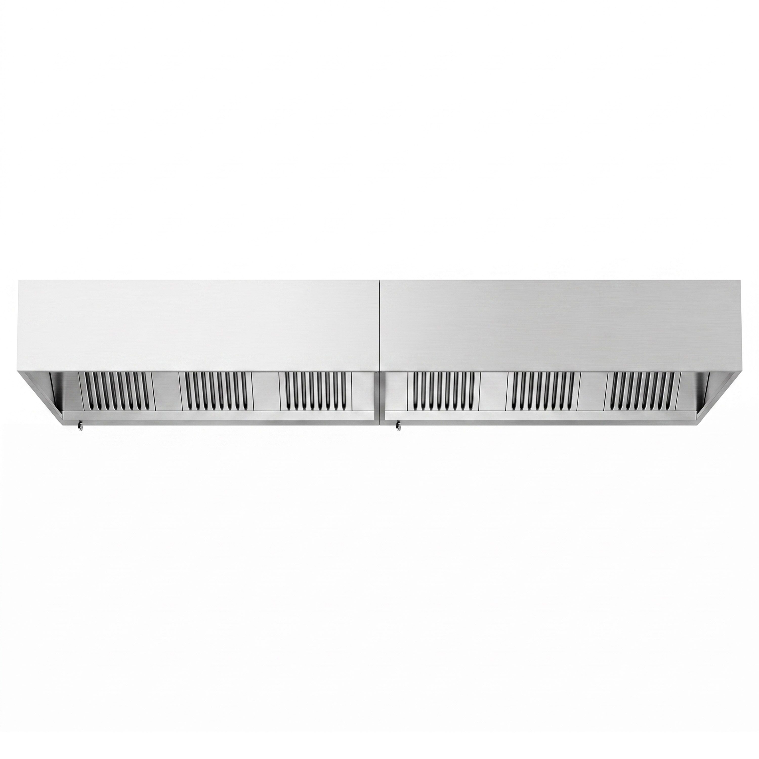 Hotte à adosser professionnelle - Profondeur 1100 - 3600mm - sans moteur - avec filtres et éclairage
