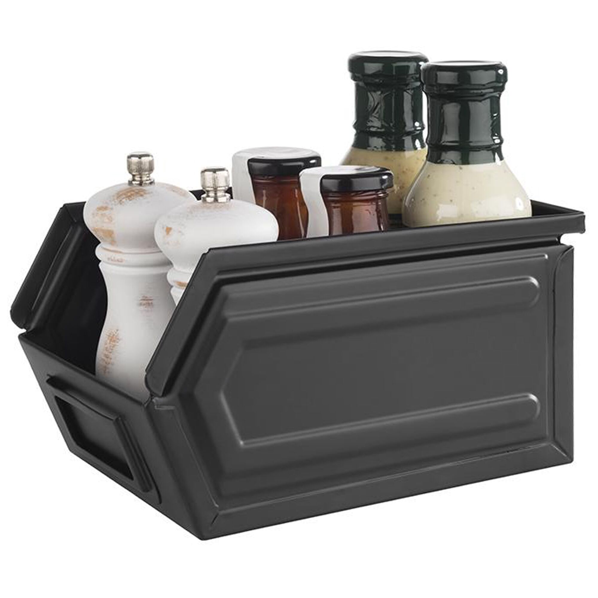 (6 pcs) Bocal alimentaire avec couvercle - INDUSTRIEL - 2,40L - Couvercle noir