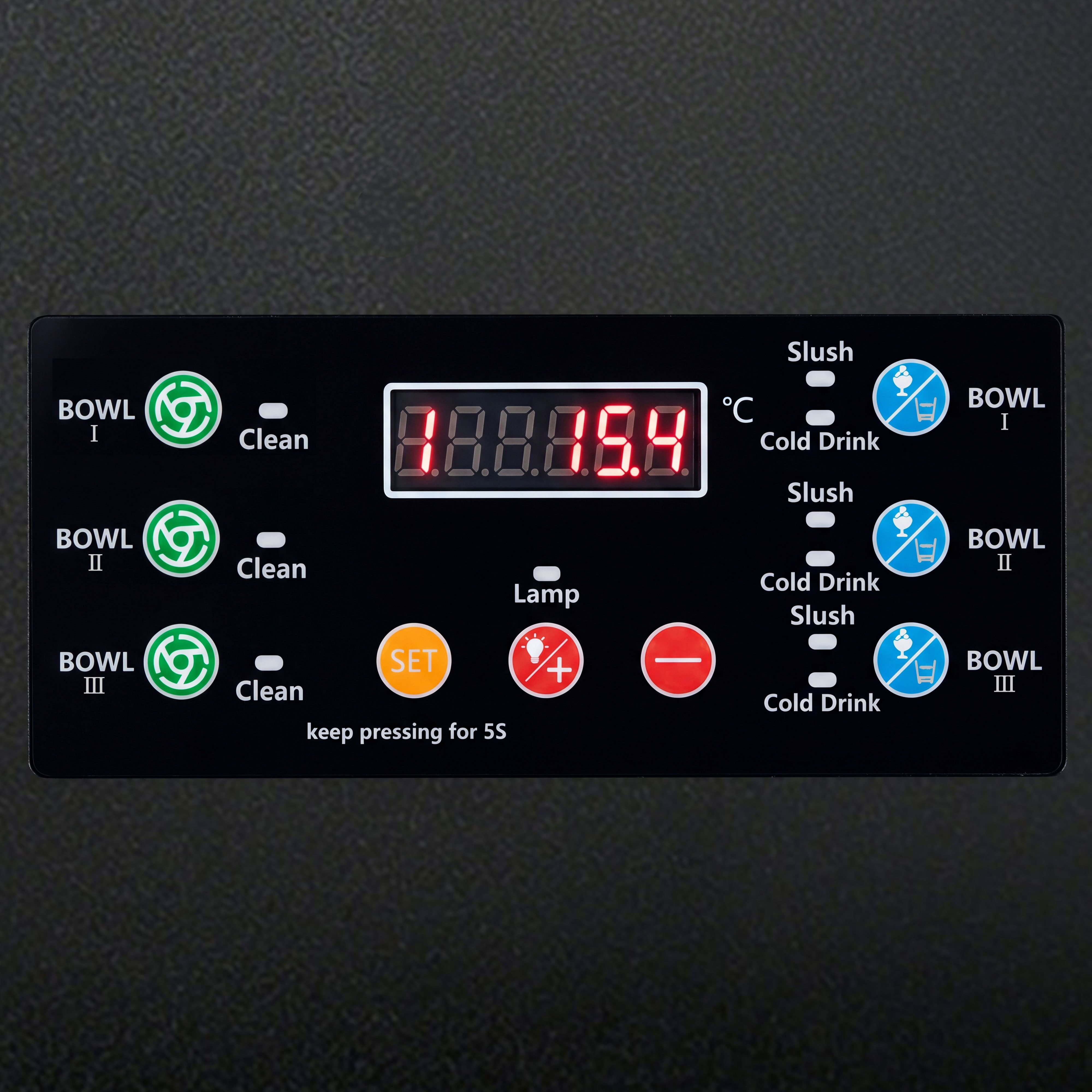 Slushmachine - 3 x 12 liter - 1,1 kW - digitaal - zwart