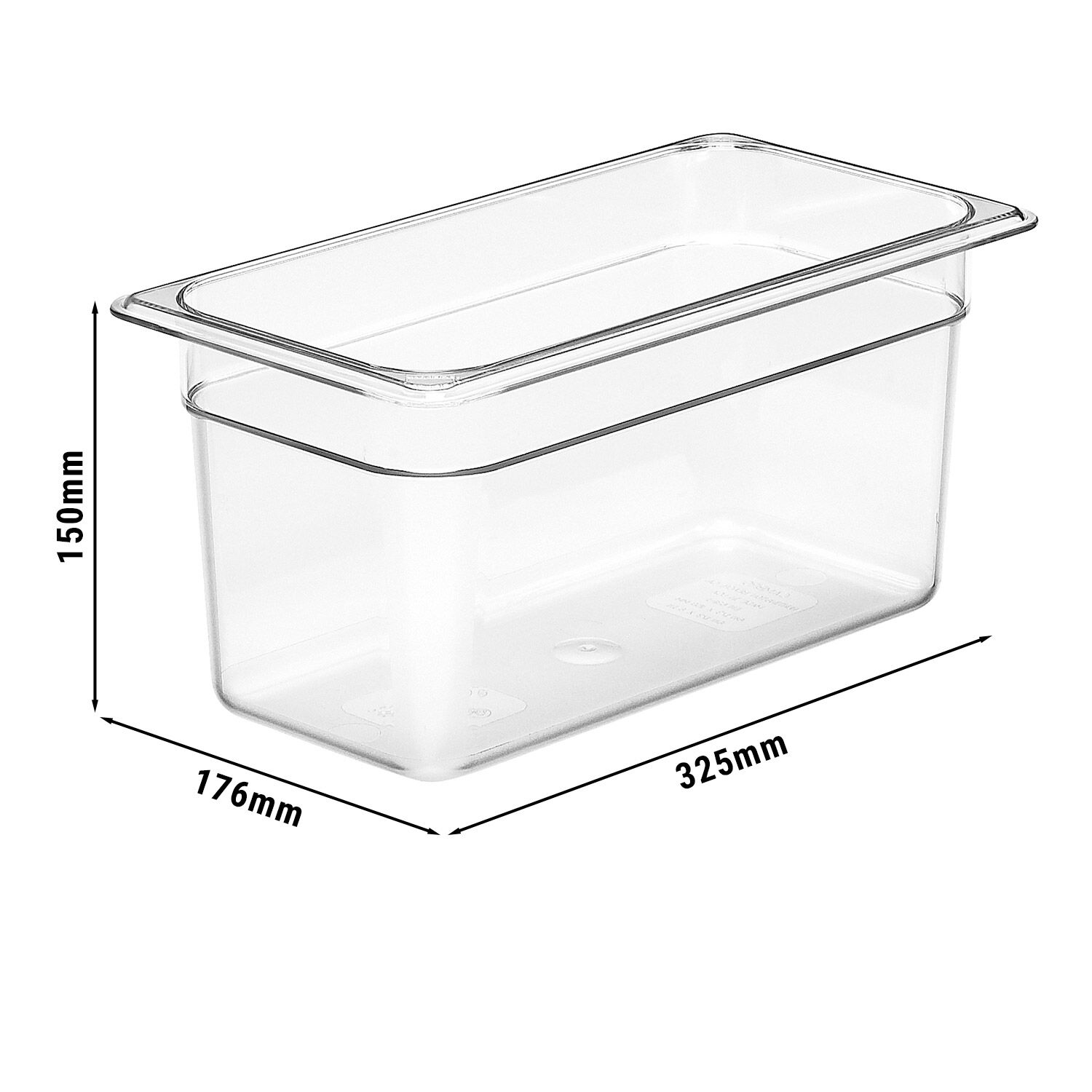 (6 pièces) CAMBRO | Camview® - Bac GN 1/2 en copolymère - Transparent - Hauteur : 150 mm - Sans BPA