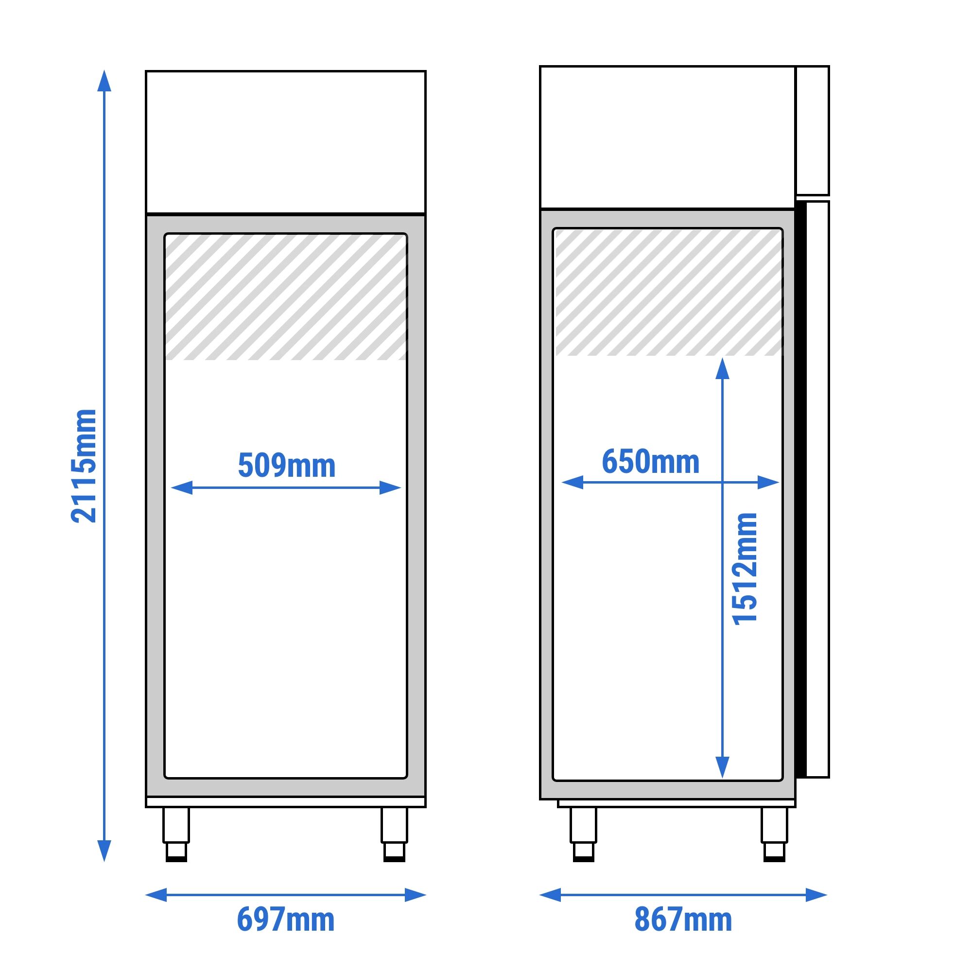 LIEBHERR | Réfrigérateur en inox PERFECTION - 625 litres - GN 2/1 - Intérieur en inox - avec 1 porte en verre       