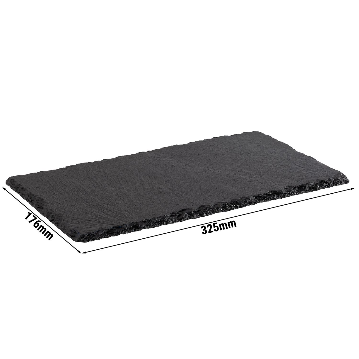 (6 pcs) Plateau en ardoise naturelle - GN 1/3 - 325x176mm