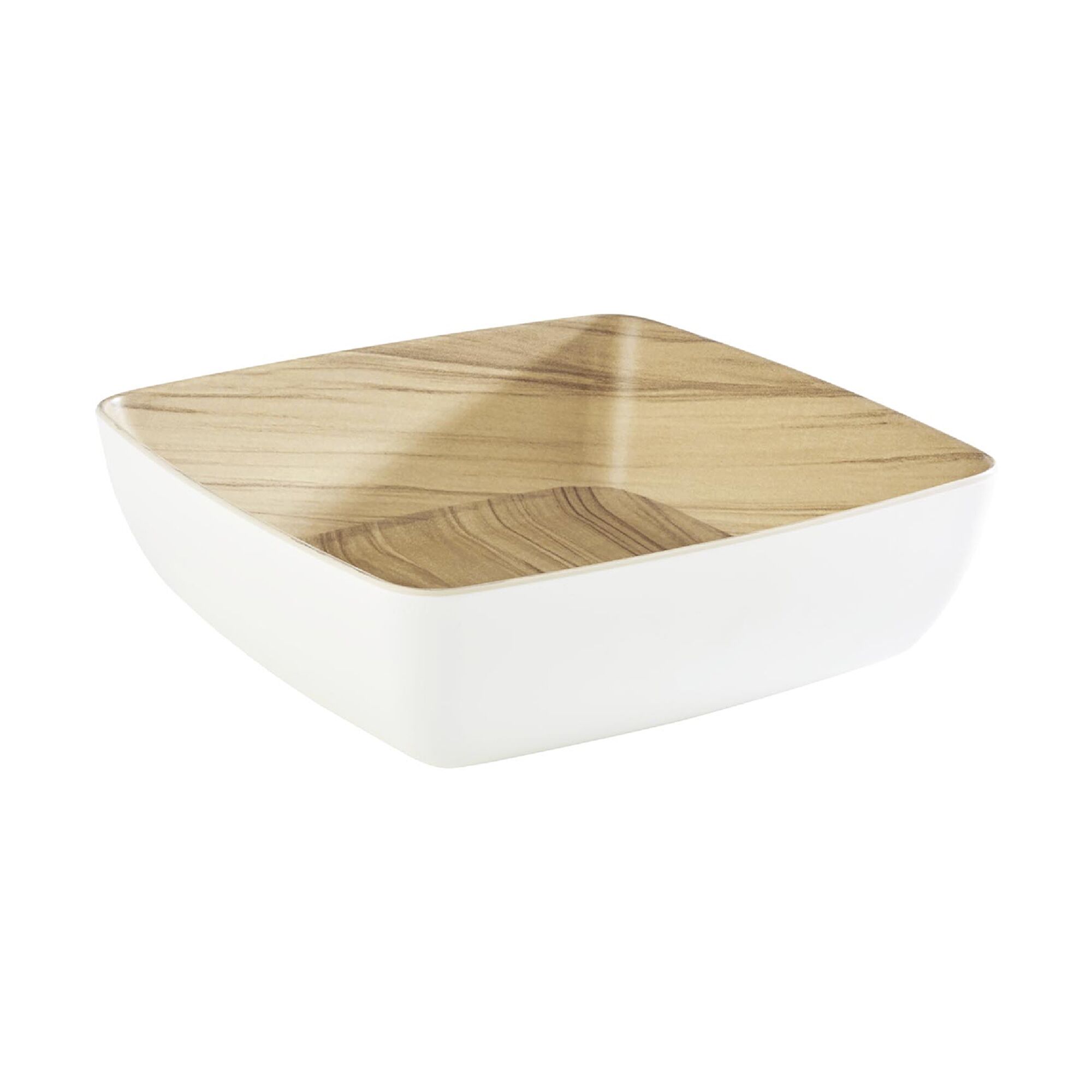 (6 stuks) Schaal - FRIDA - Melamine - 2,65L - vierkant - 250x250mm - stapelbaar - Wit
