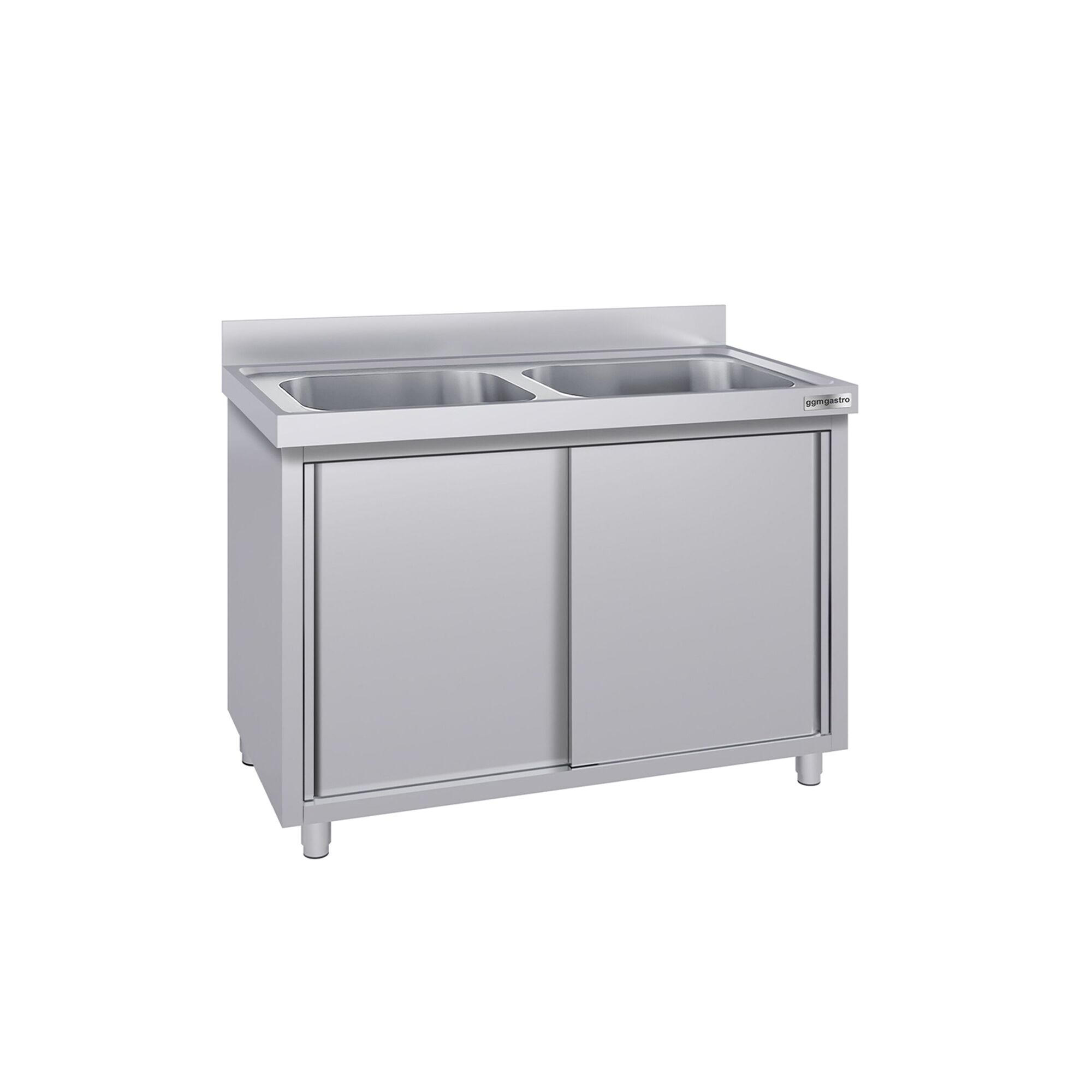 Meuble évier ECO - 1000 x 700 mm - avec 2 bacs au centre