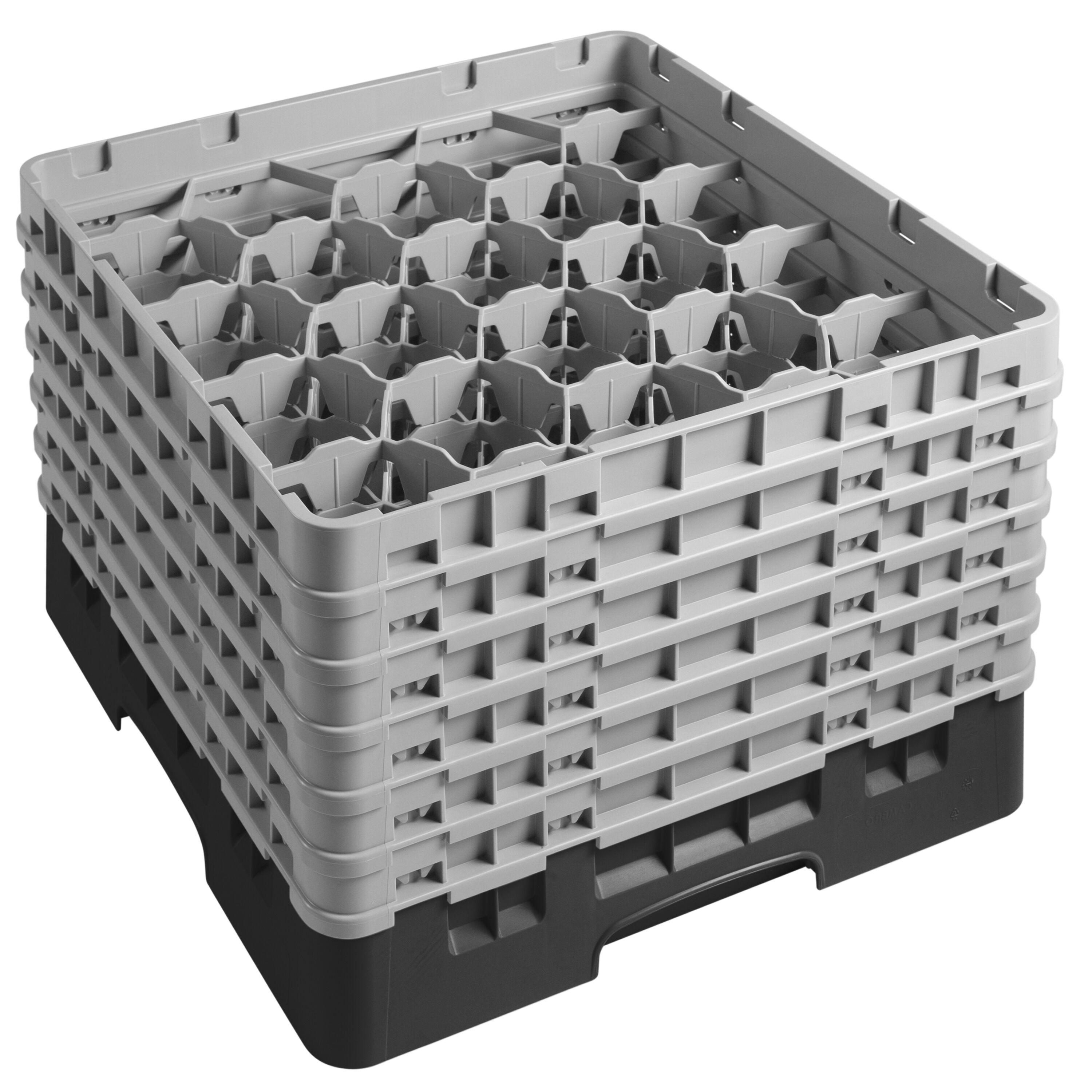 CAMBRO | CAMRACK® - Gläserspülkorb 1/1 - 20 Fächer - mit 6 Extender - 500x500mm - Schwarz