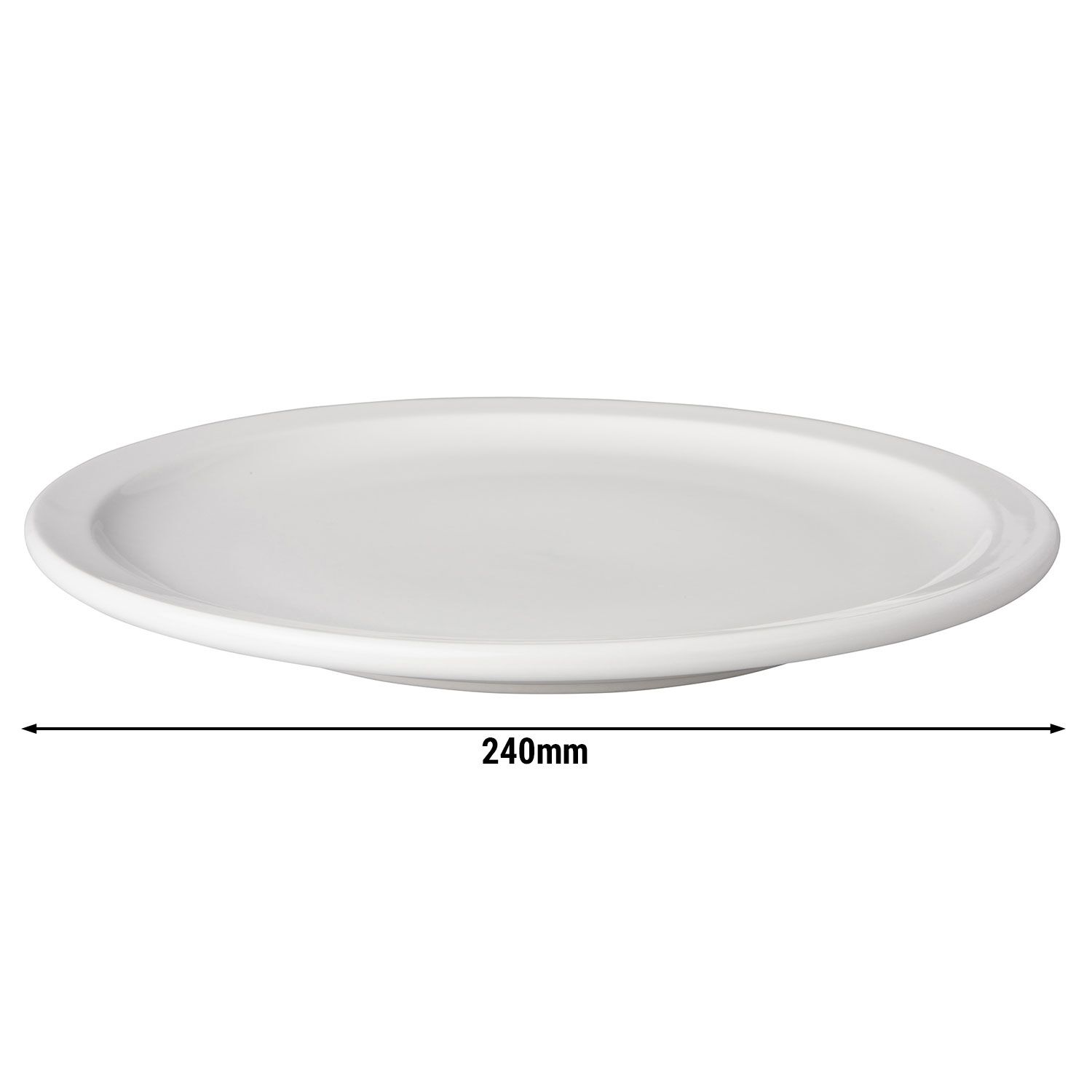 (12 Pièces) BUDGETLINE - Assiette - Plate Mammoet - Ø 240 mm - Blanc
