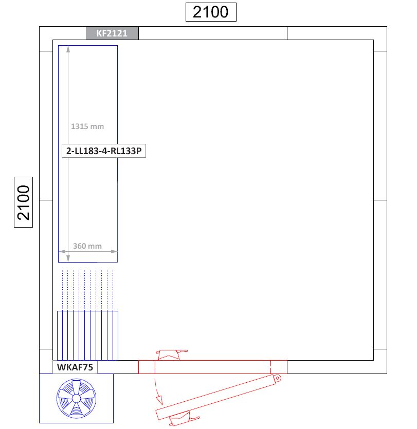 Étagère de base en aluminium - 1315 x 1800 mm - Capacité de charge : 600 kg