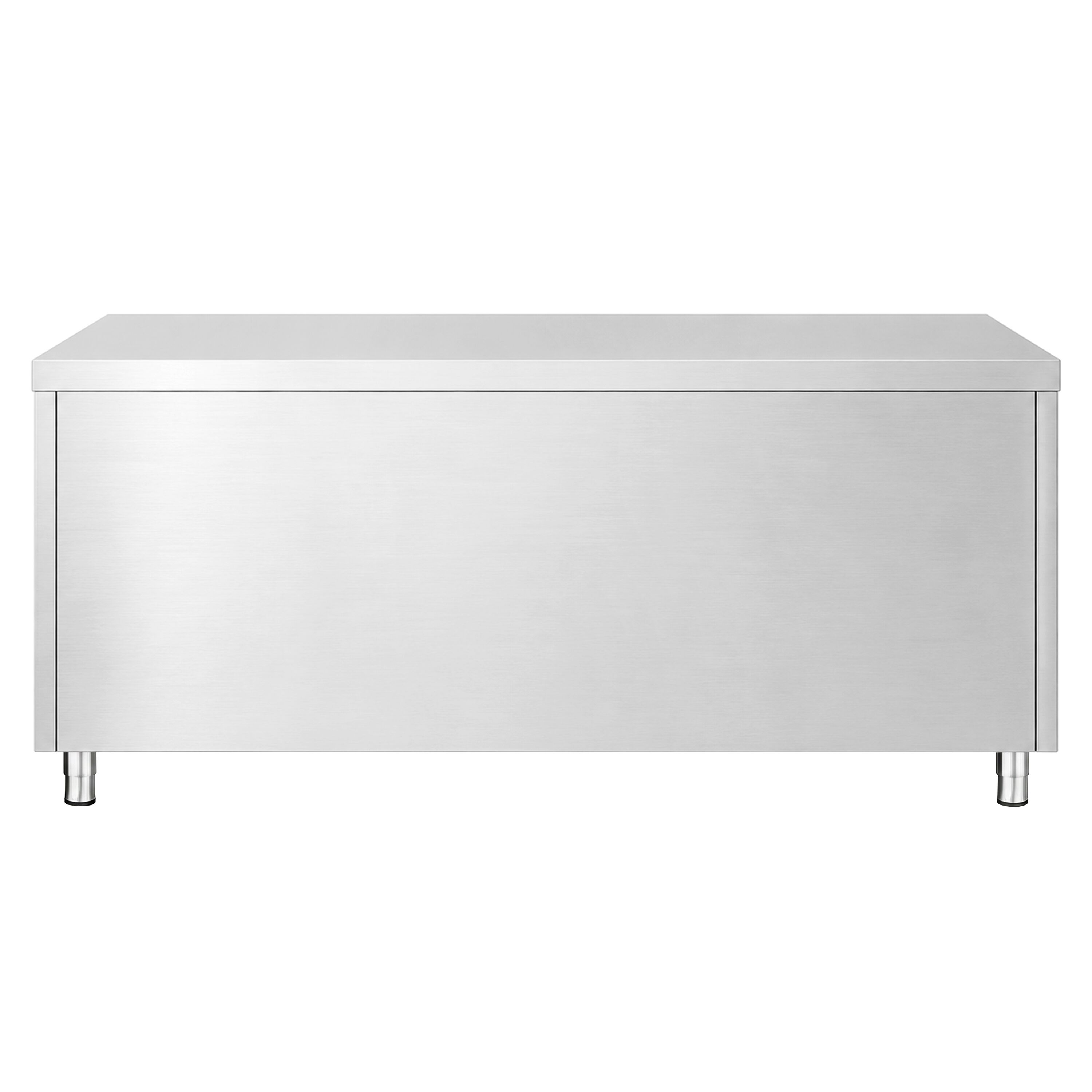 Armoire de travail en acier inoxydable PREMIUM - 2000 x 600 mm - avec 4 tiroirs et une porte coulissante