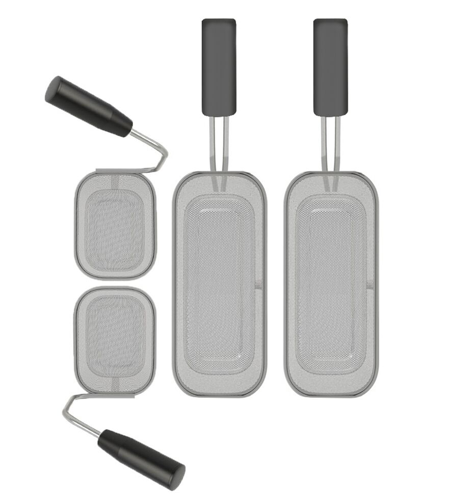 2x 1/3 & 2x 1/6 Panier à nouilles - Inox - avec poignées en plastique ergonomiques - compatible avec ENB663P & ENB669P