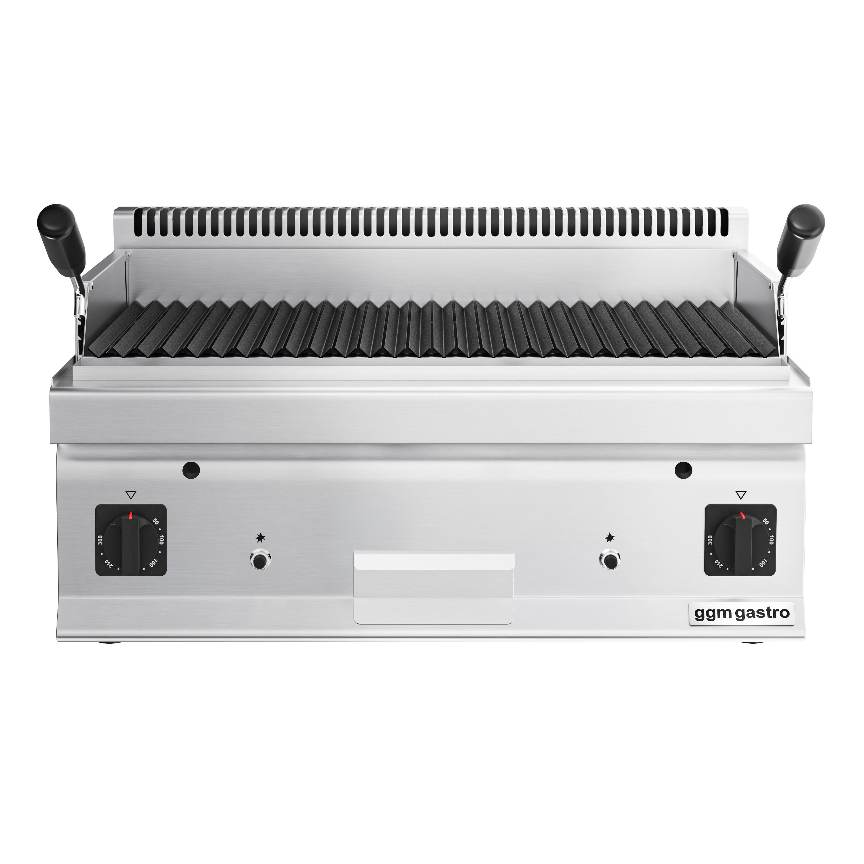 Laavakivigrilli (kaasu) - 10,6 kW - grilliritilä säädettävä - pöytämalli - MARIO 600 - 0,60 x 0,60 m