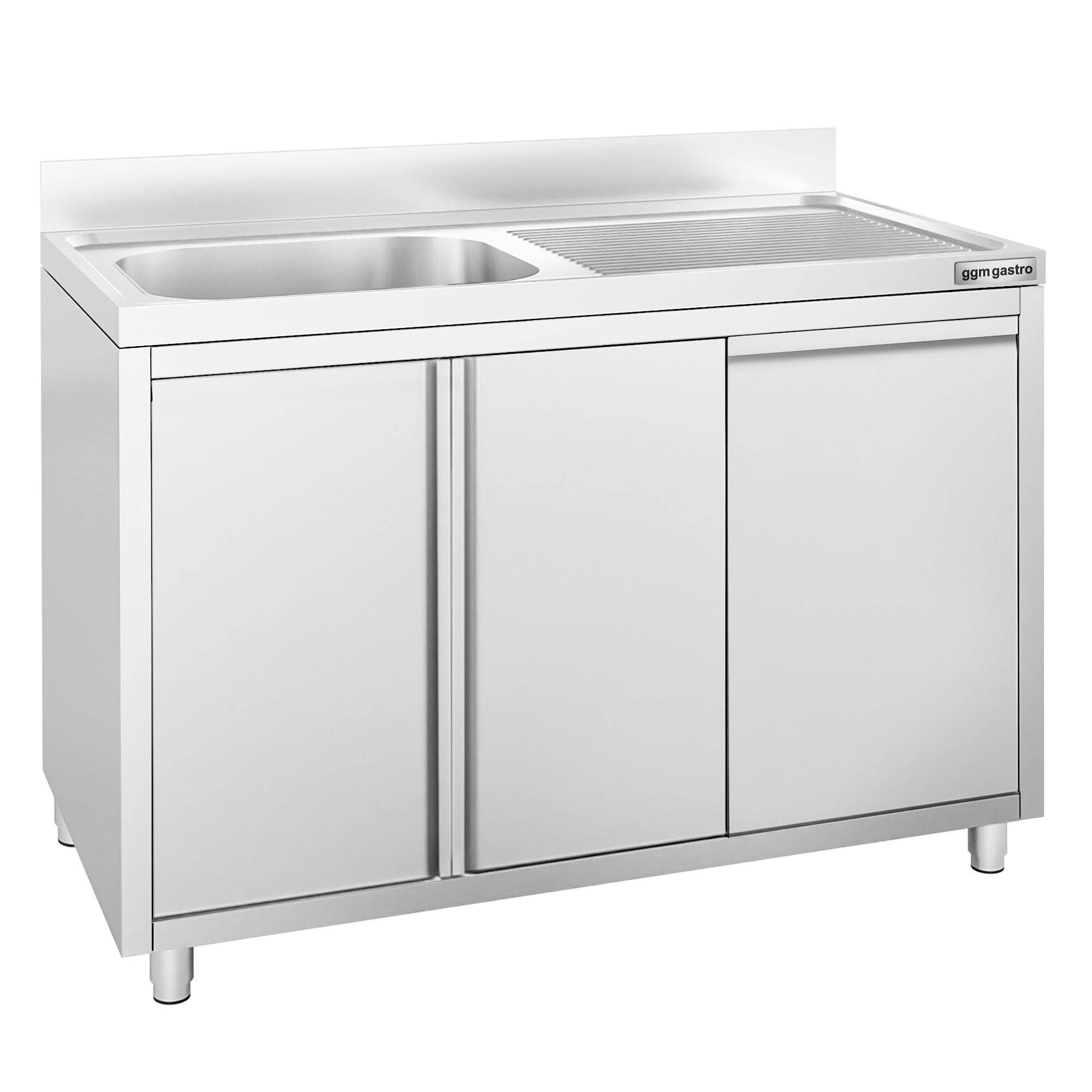 Meuble plonge PREMIUM - 1200x700mm - avec poubelle intégrée et 1 bac à gauche