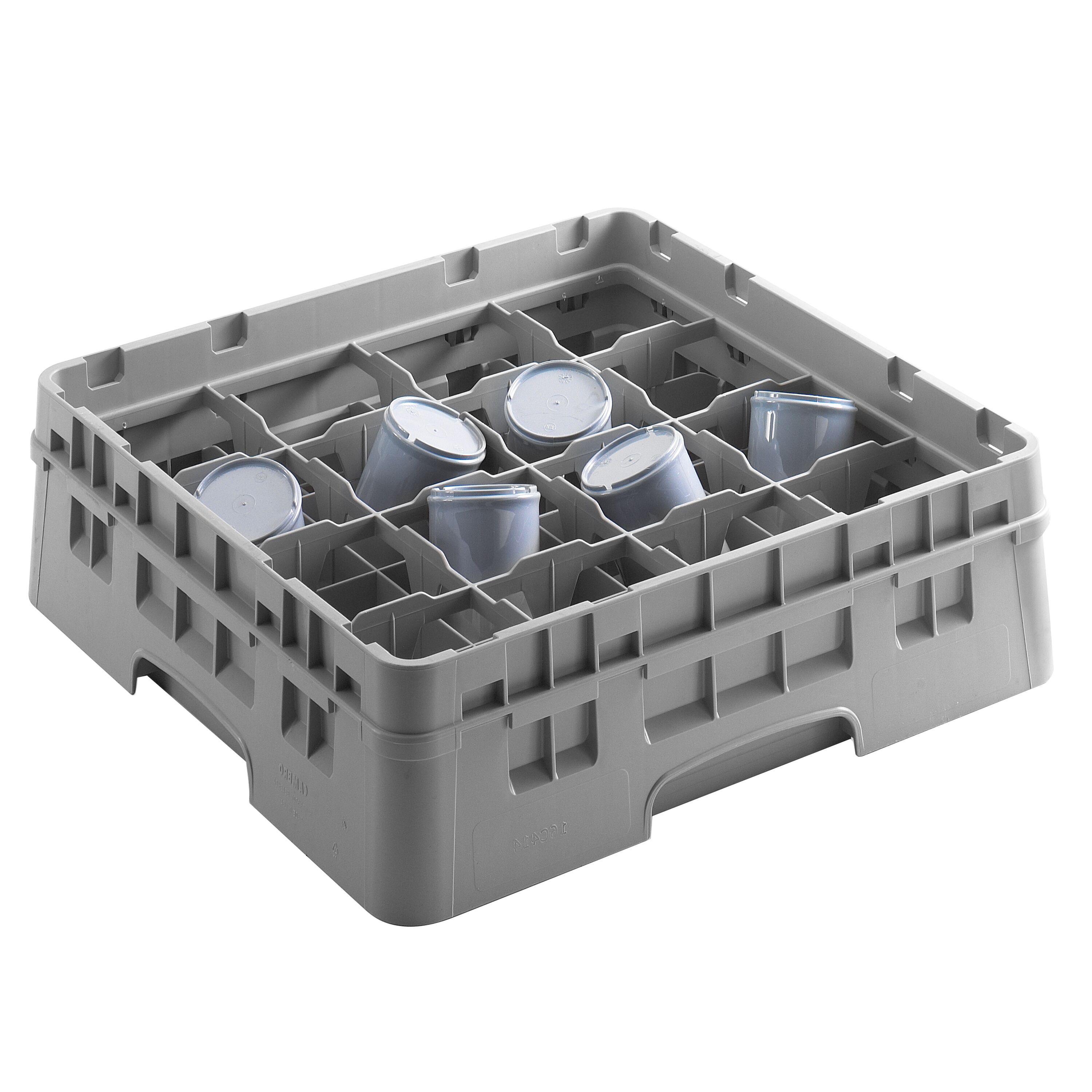 CAMBRO | CAMRACK® - Panier de lavage pour tasses 1/1 avec 16 Compartiments - 500x500mm - Gris    