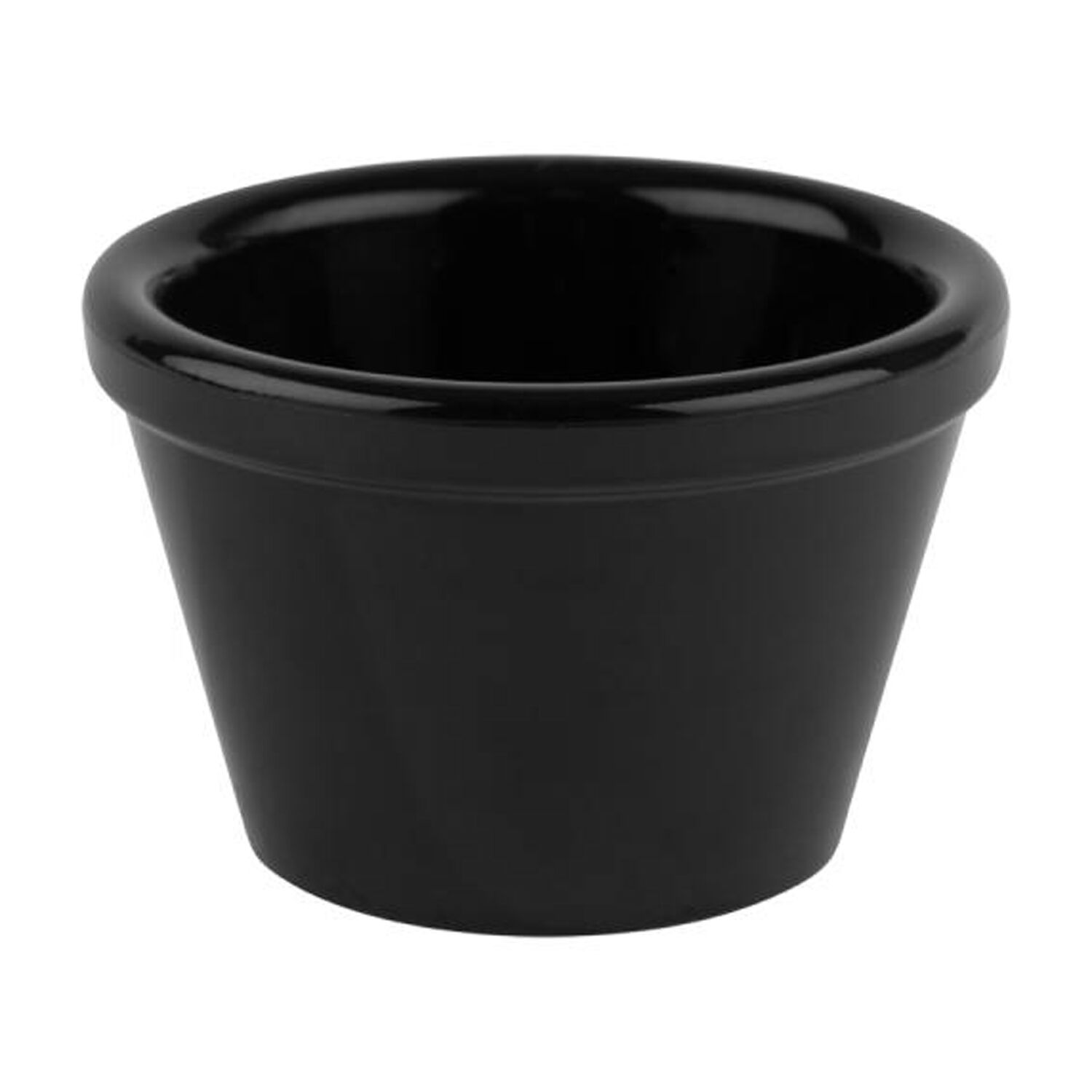 (6 pièces) Coupelles à sauce - FRIENDLY - PET - 50 ml - rond - Ø 60 mm - Noir