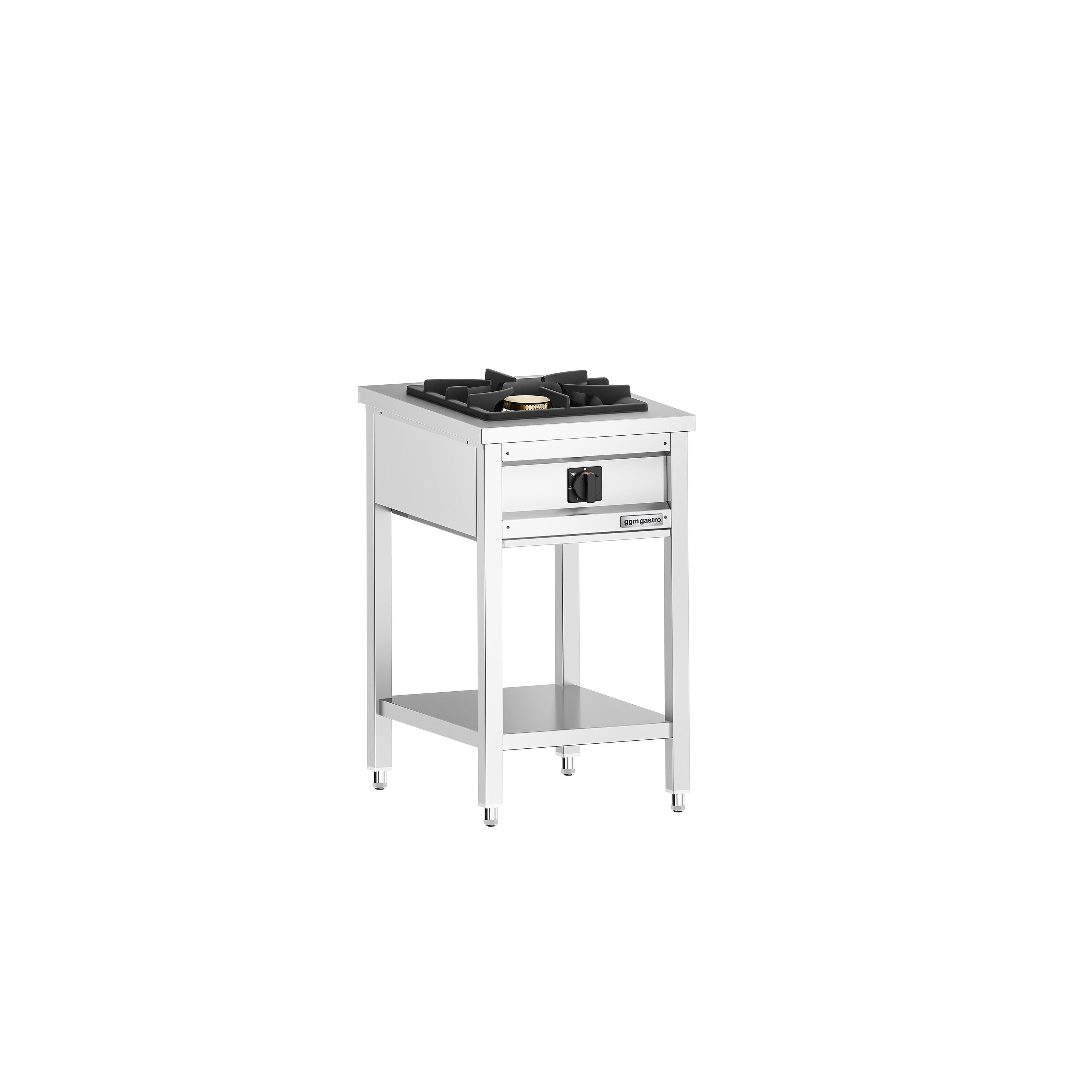 Fourneau à gaz – 8,5 kW – 1 brûleur – ouvert avec socle de base & tiroir de récupération