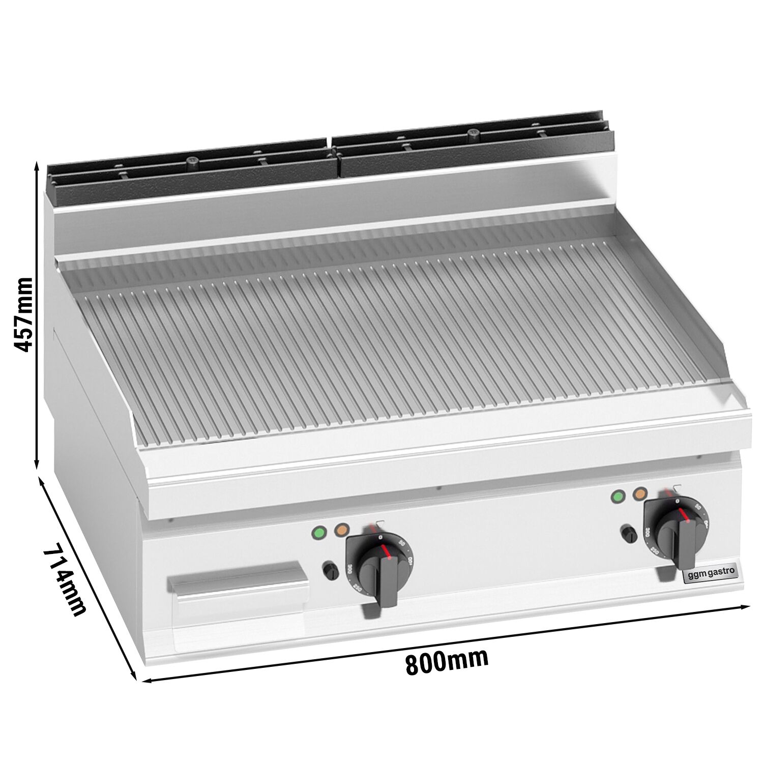 Plaque de cuisson électrique - 9,6 kW - rainurée