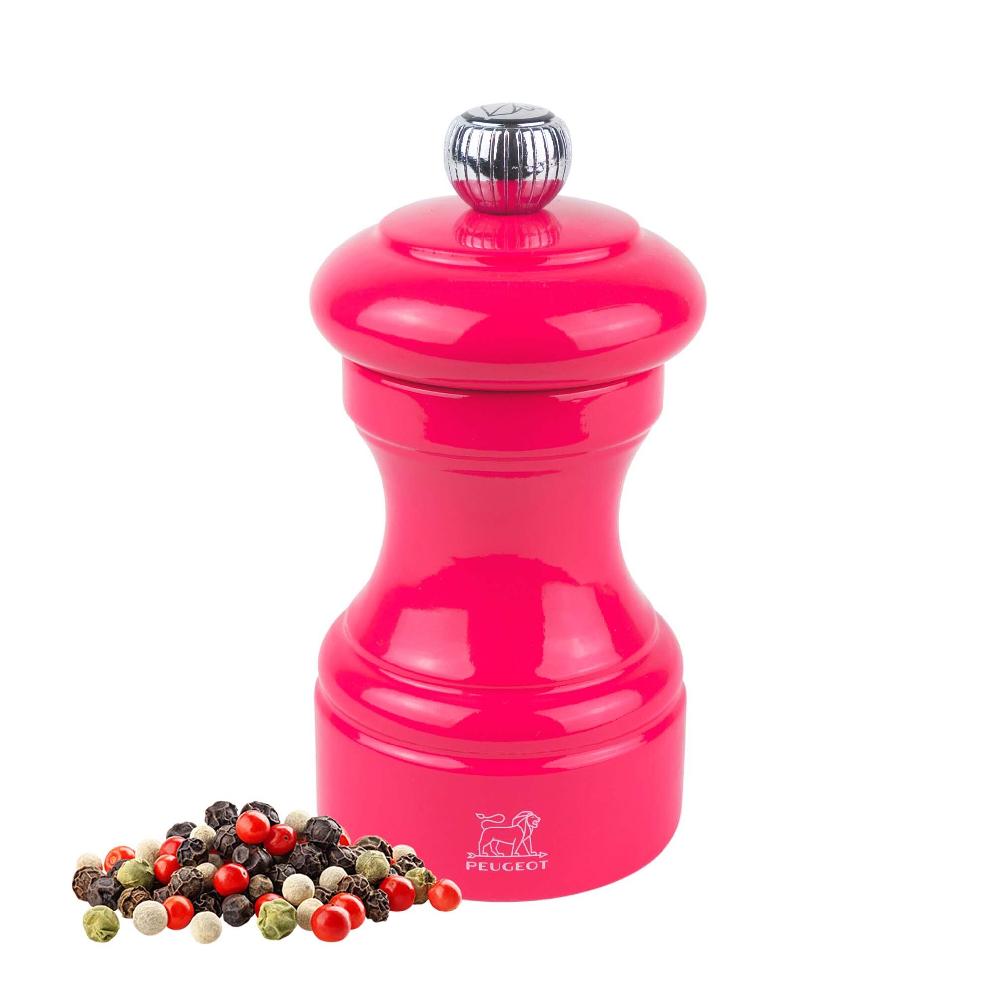 (6 pièces) PEUGEOT | BISTRORAMA – Moulin à poivre – Bois – Rose bonbon – Hauteur : 100 mm