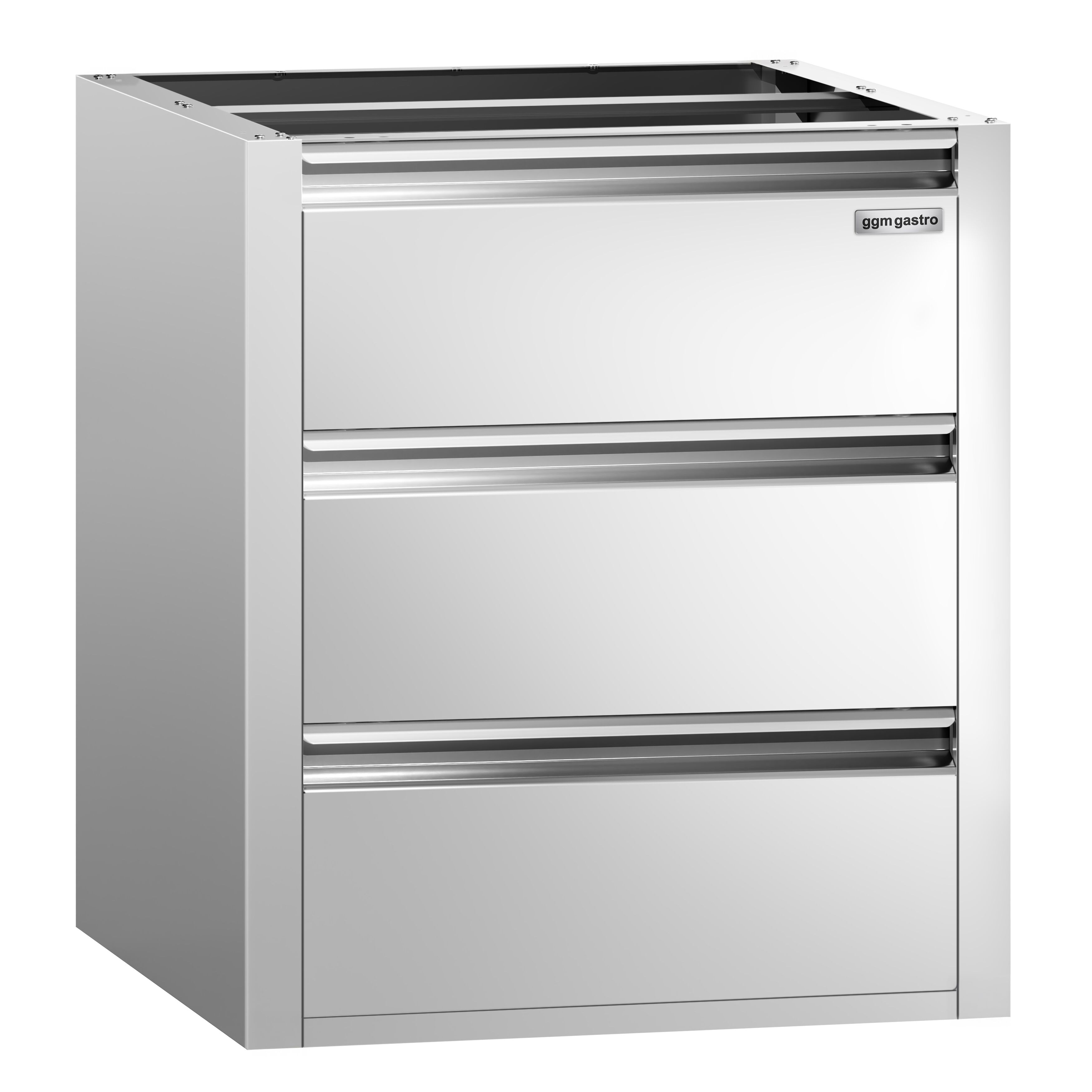 Module de soubassement à 3 tiroirs PREMIUM - 400x660mm - 3 tiroirs - Module de soubassement 400x660mm - pour ATK profondeur 700mm