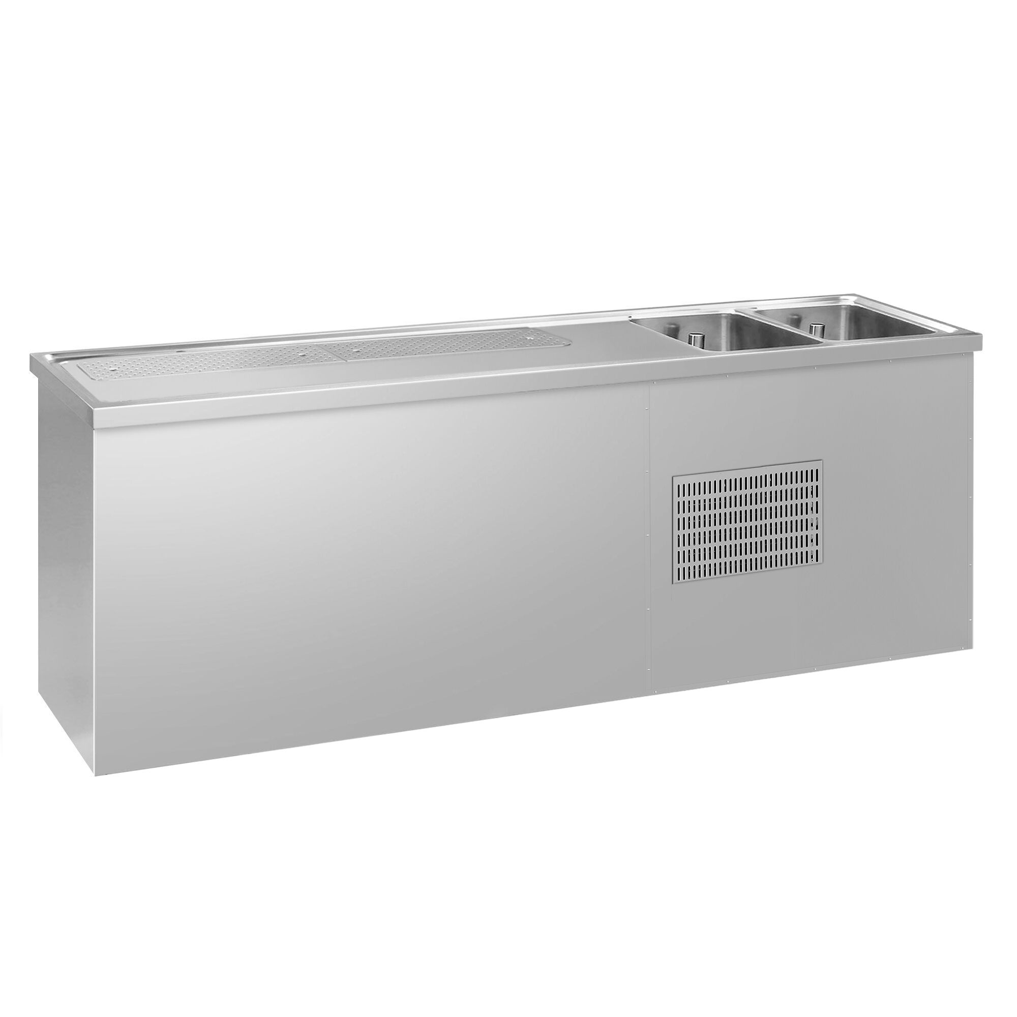 Comptoir de bar réfrigéré Premium PLUS - 2500x700mm - 1 porte & 4 tiroirs