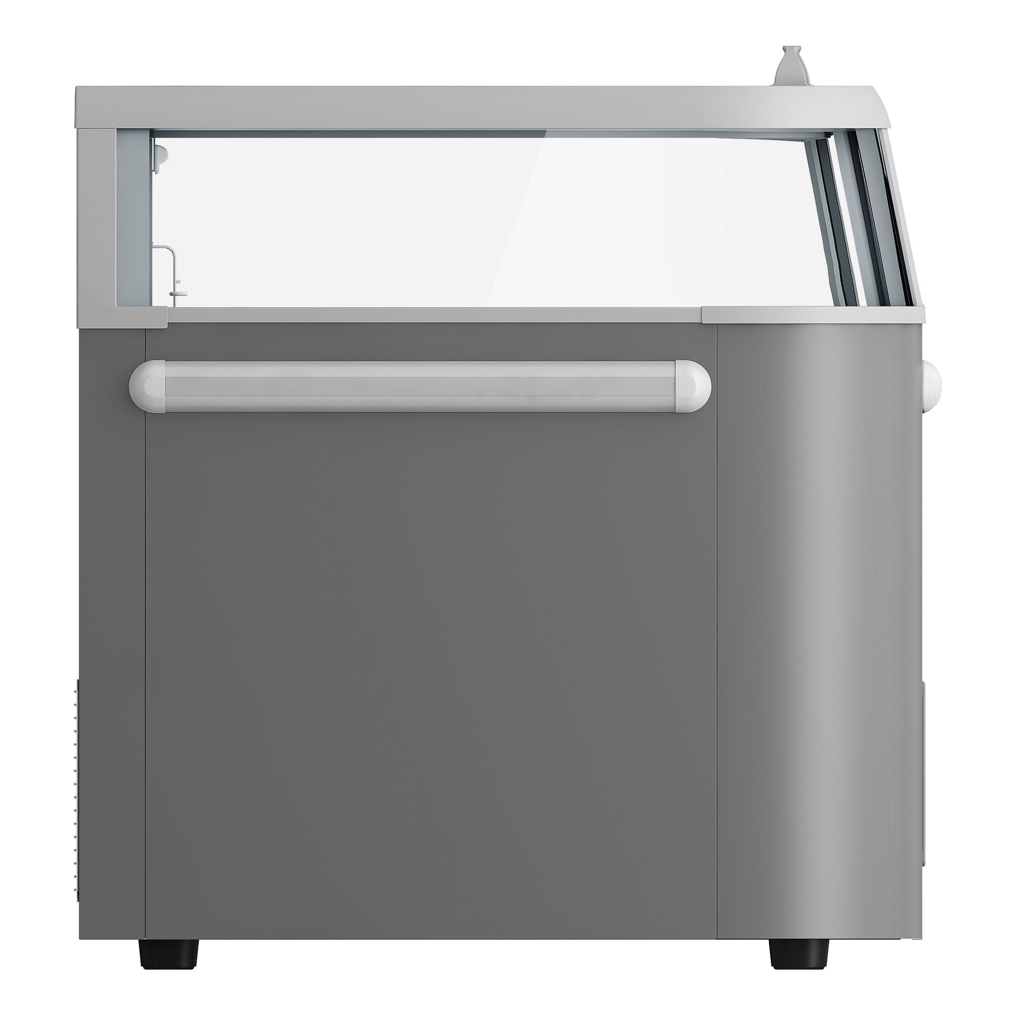 Îlot de congélation - Module de tête - 1850x850mm - 523 L - Couvercles coulissants en verre - Gris
