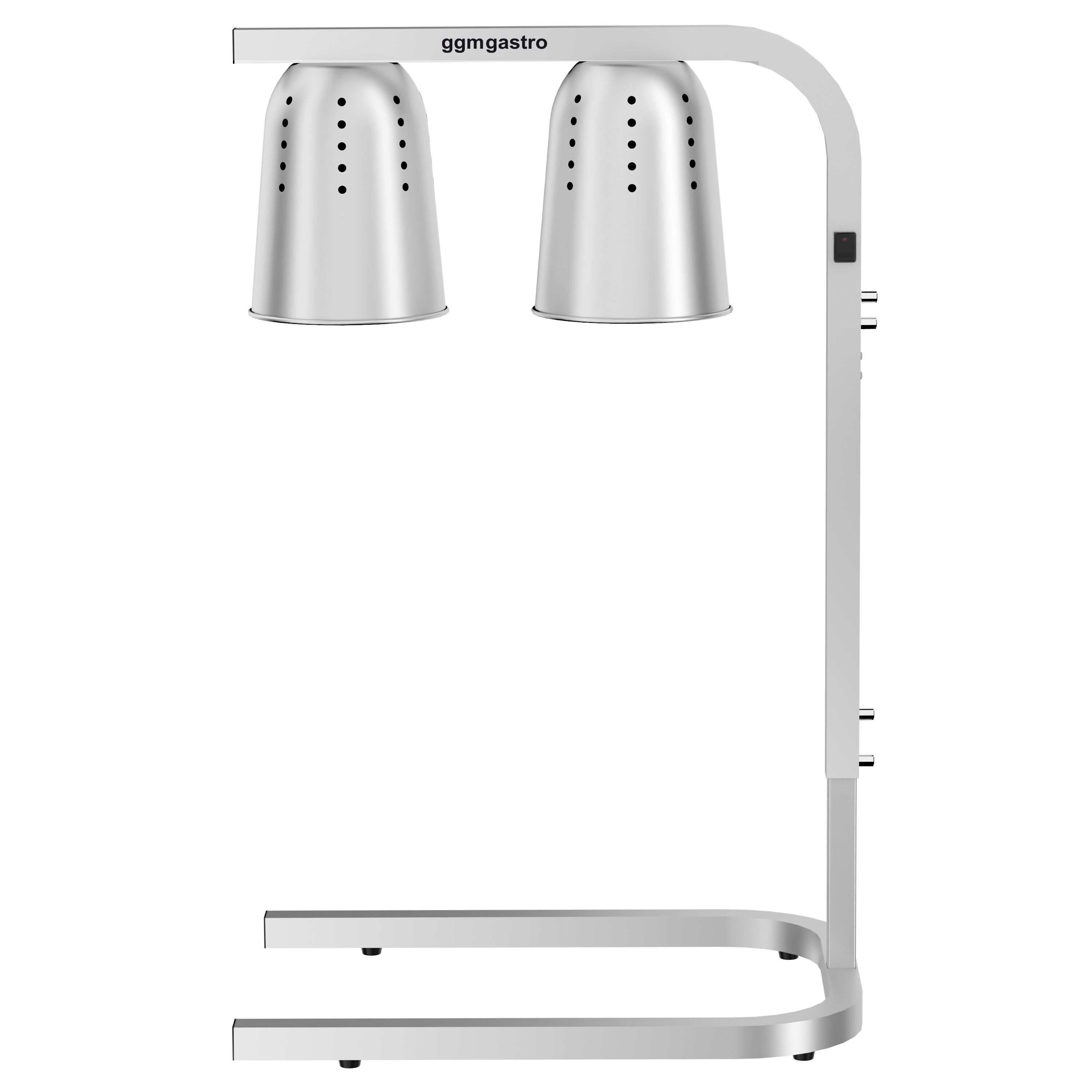 Lampe chauffante infrarouge à 2 lampes chauffantes - 453x360mm - 500W - réglable en hauteur