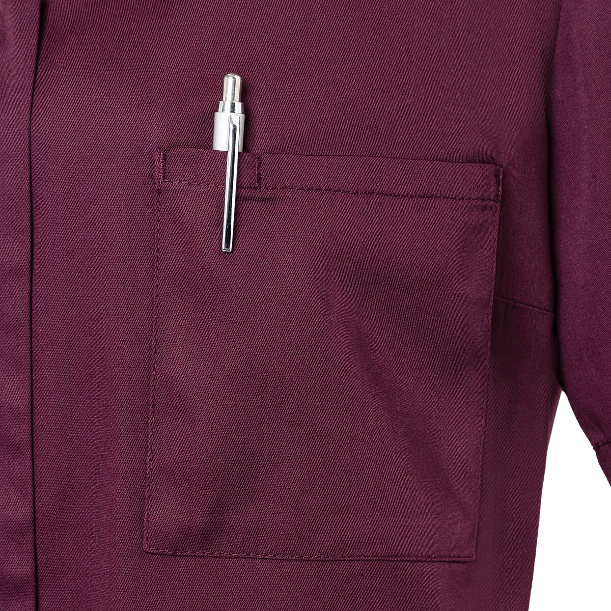 (6 pièces) KARLOWSKY | Casaque femme manches courtes Essential - Aubergine - Taille : 34