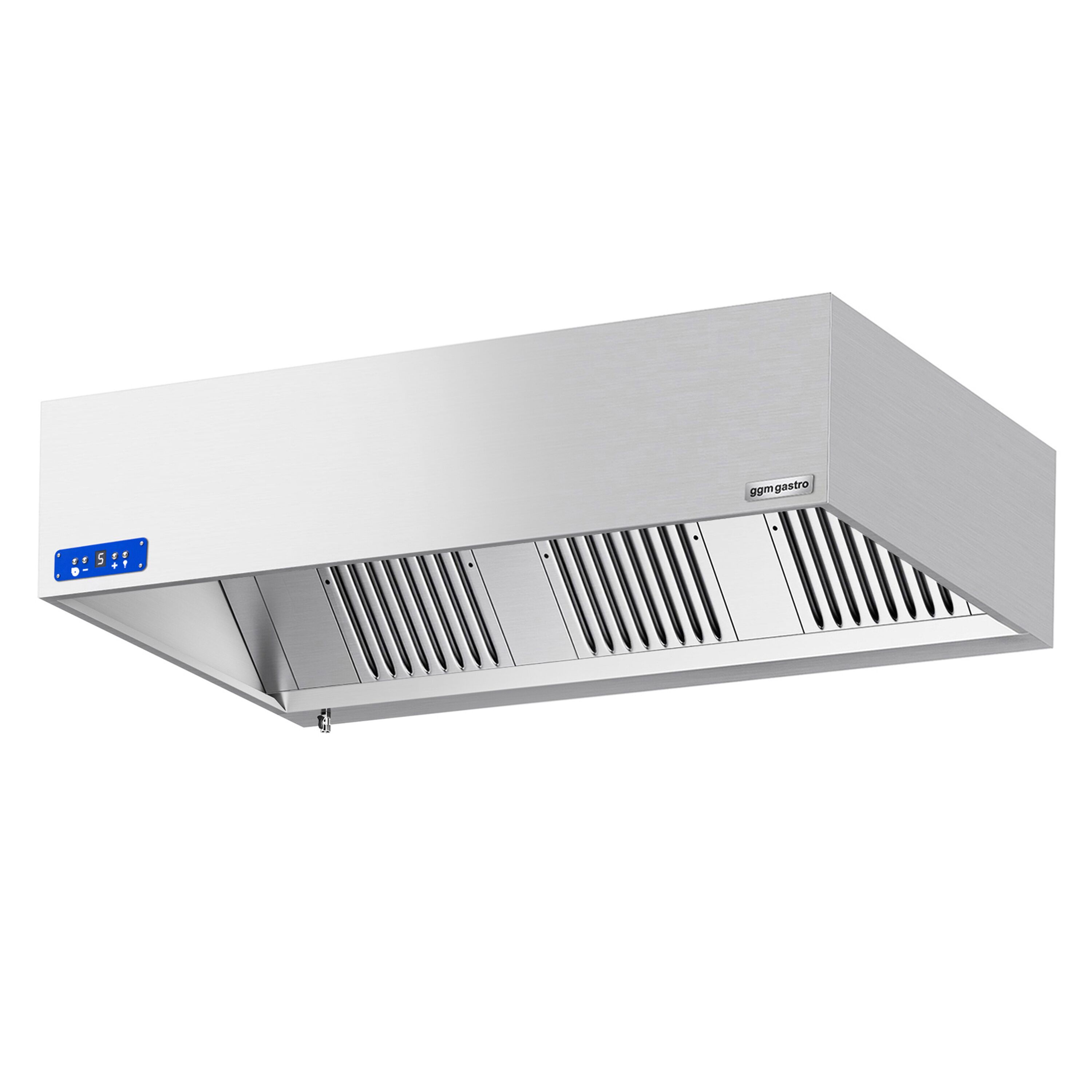 Commercial Wall-Mounted Extractor Hood with Motor – 1800mm – wwith Speed Controller, Baffle Filters & Lighting