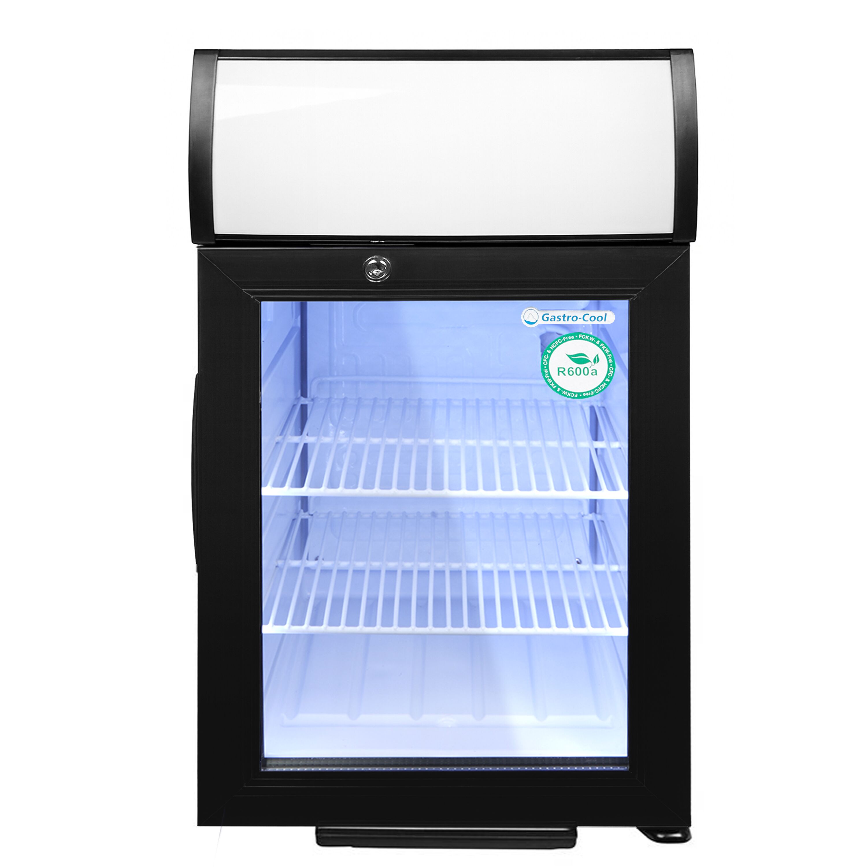 GASTRO-COOL | Minibar réfrigéré - 430 mm - 62 litres - avec 1 porte vitrée - Noir