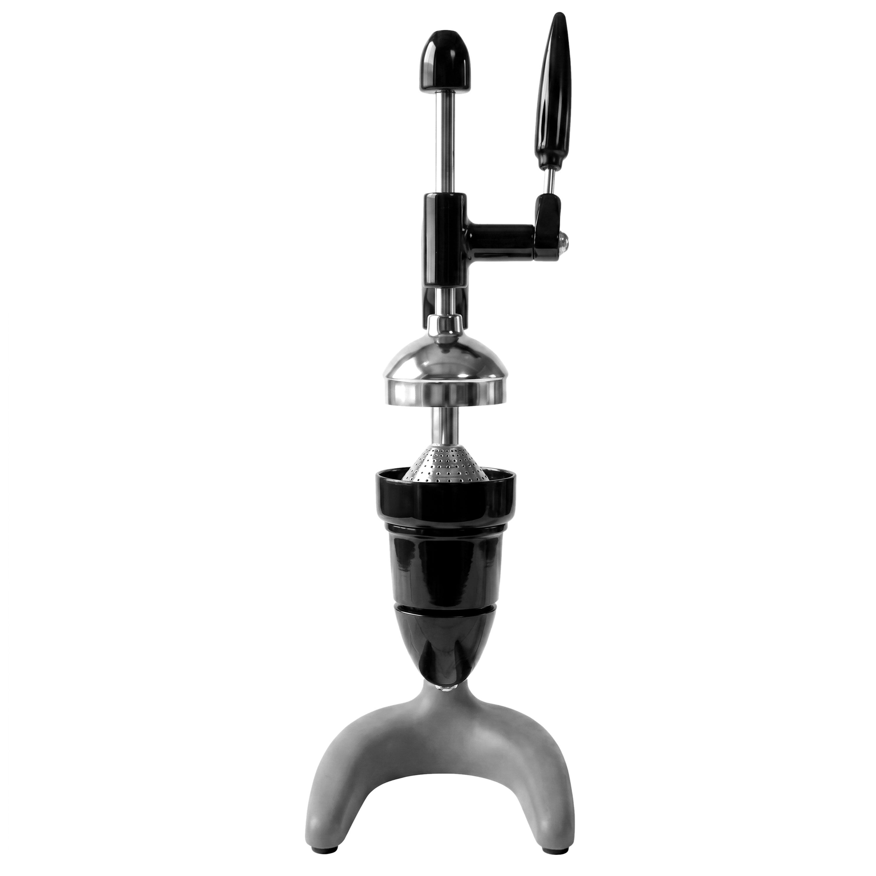 Hefboom-citruspers - gietijzer/alu uitvoering - met lekbak - 178x229x495mm