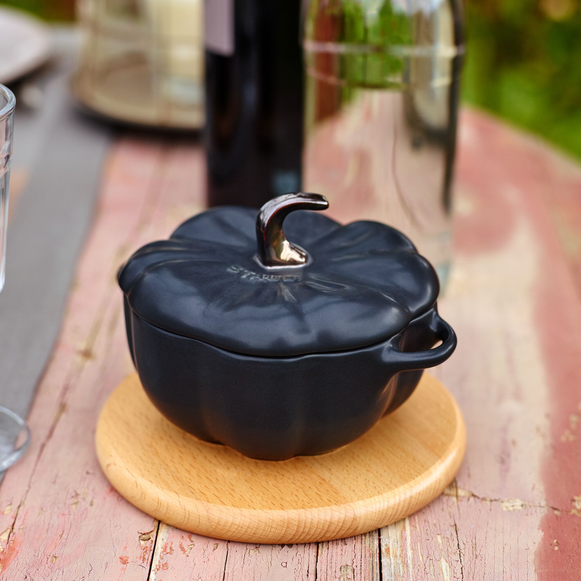 STAUB | CERAMIQUE - Cocotte - Forme citrouille - Ø 120mm - Céramique - Noir	