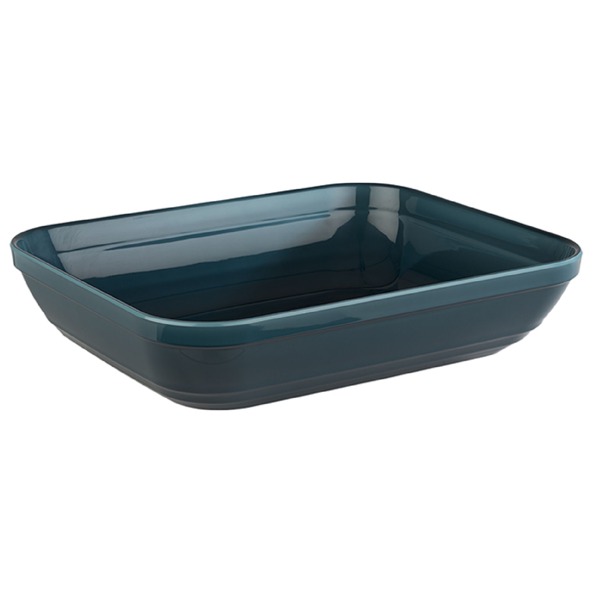 (6 pcs) Bac GN 1/2 - EMMA - Mélamine - 3,5L - rectangulaire - 325x265mm - Profondeur : 75mm - Bleu - lot de 6