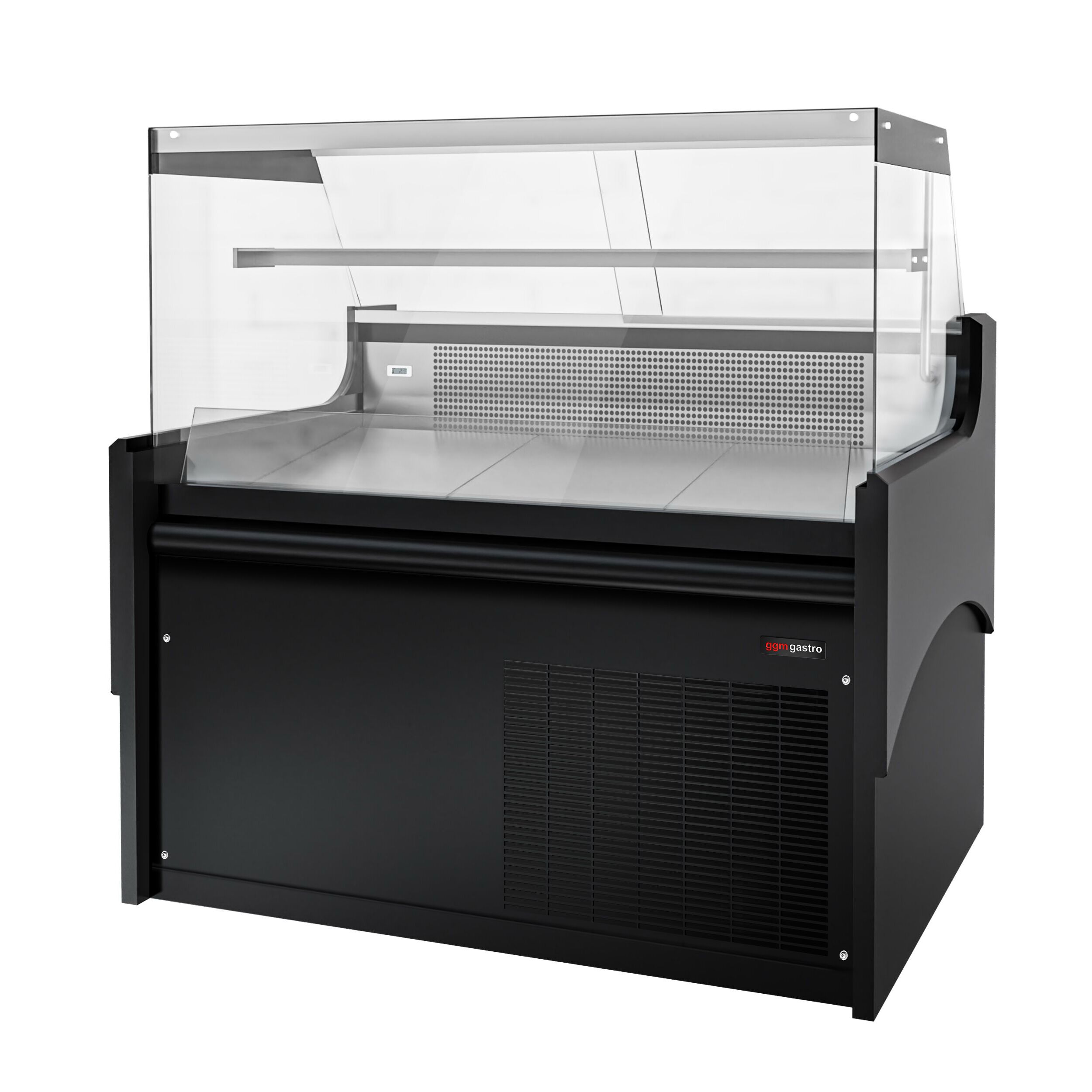 Comptoir vitrine réfrigérée - 1280x975mm - +2/+8°C - 120L - Façade noire - 2 vitres coulissantes