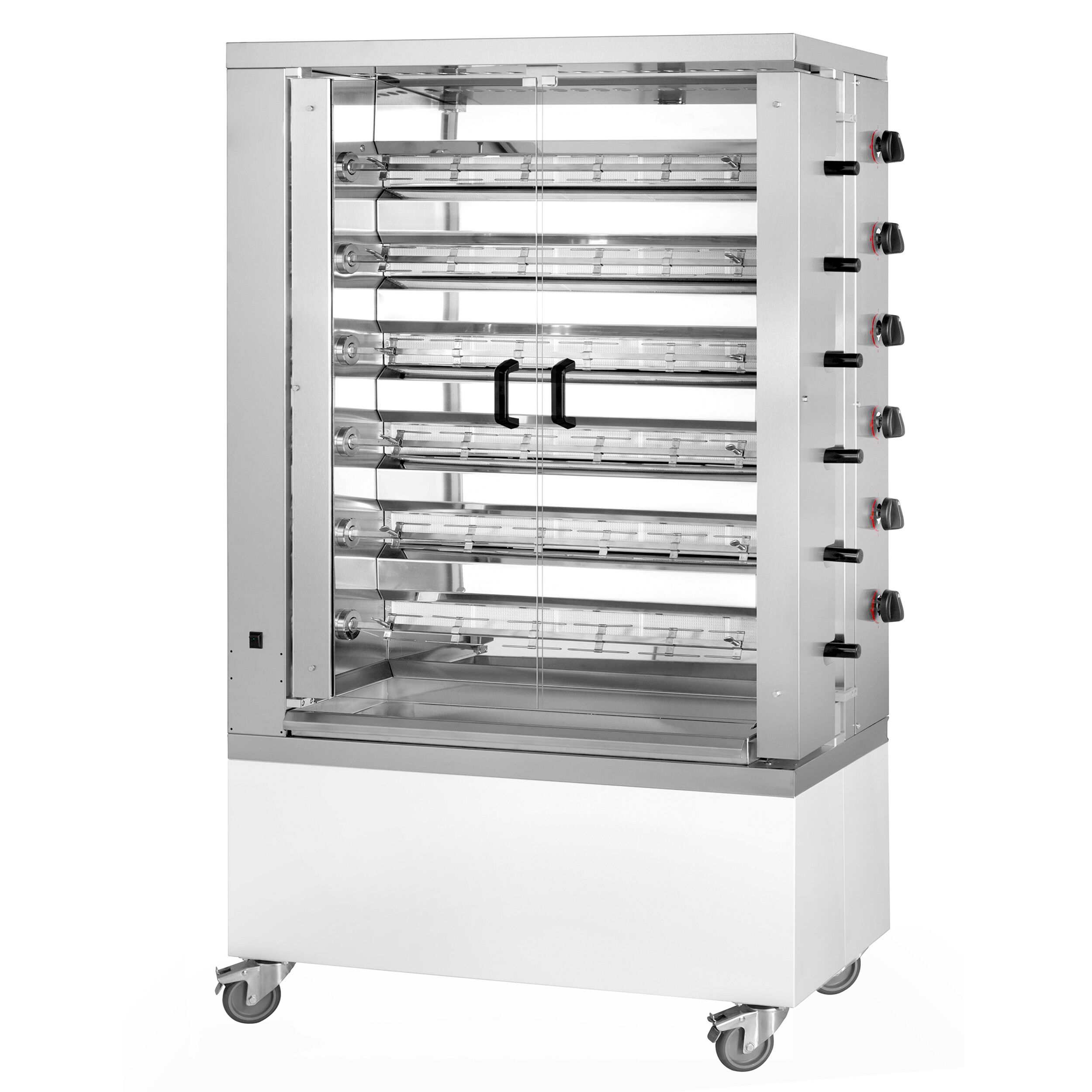 Gas kippengrill - 34,8kW - 6 spitten voor 36 kippen - crème