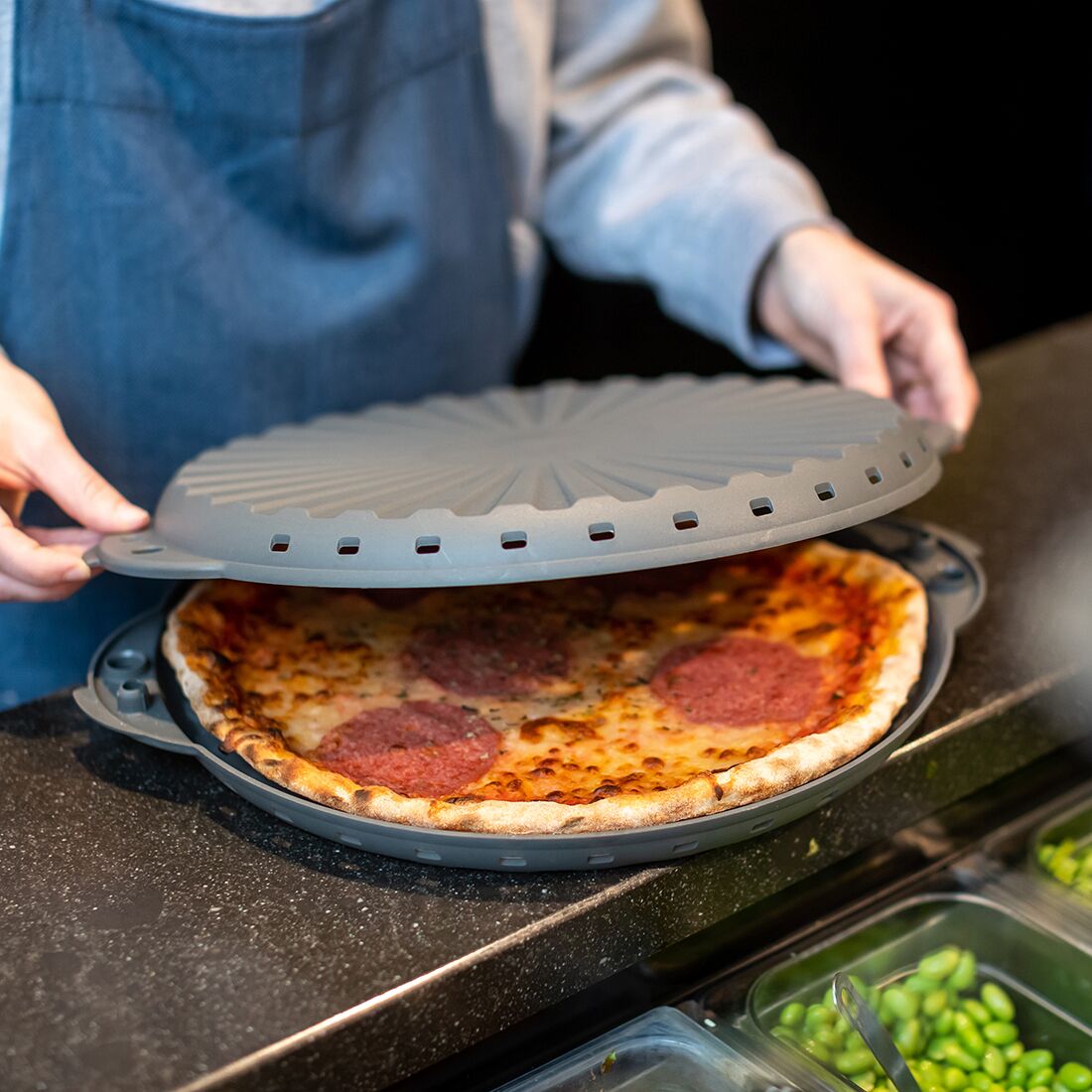 (6 pcs) Boîte à pizza - RÉUTILISABLE - 39.7x34x5.1cm