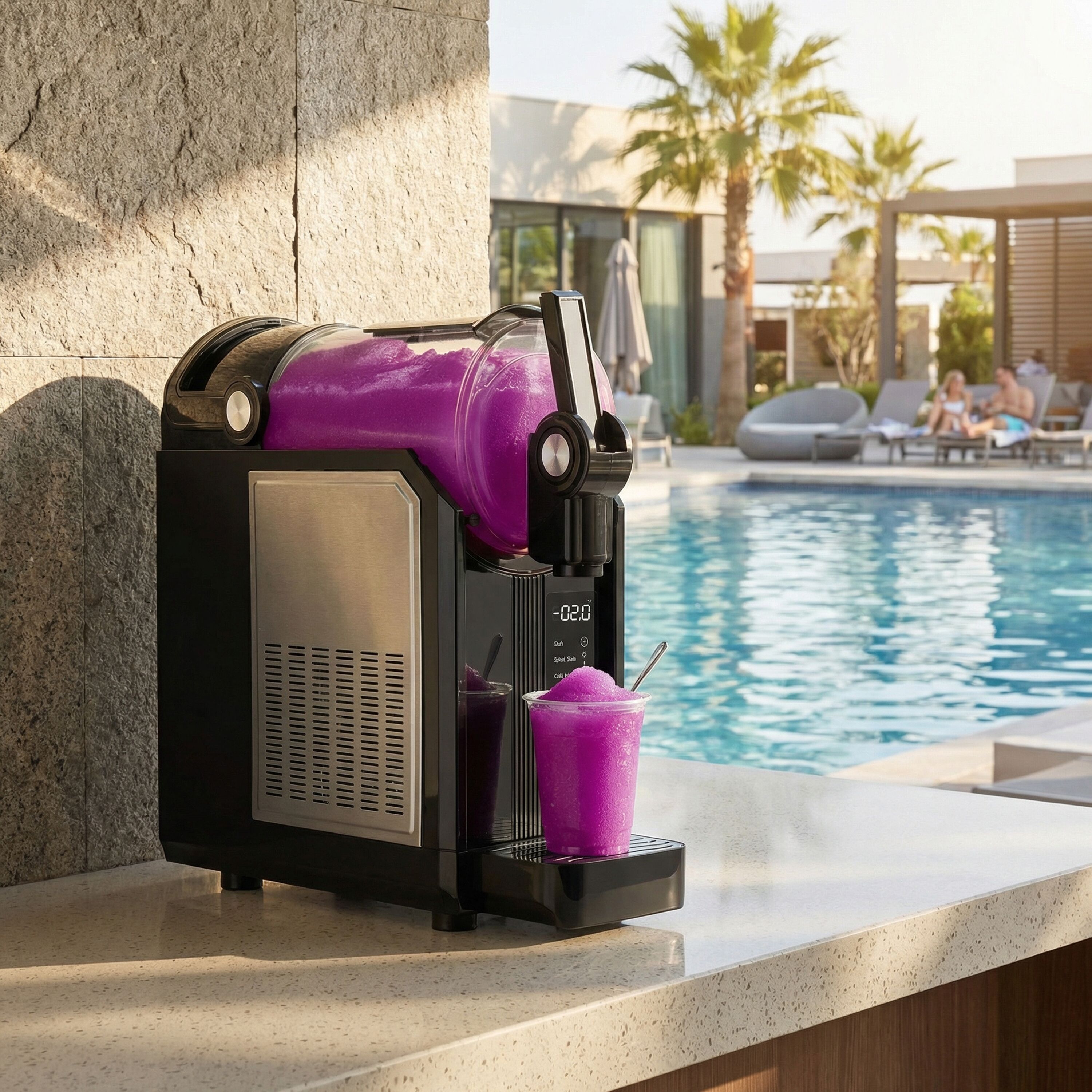 Slush-Maschine - 2,5 Liter - 200 Watt - Digital - Schwarz
