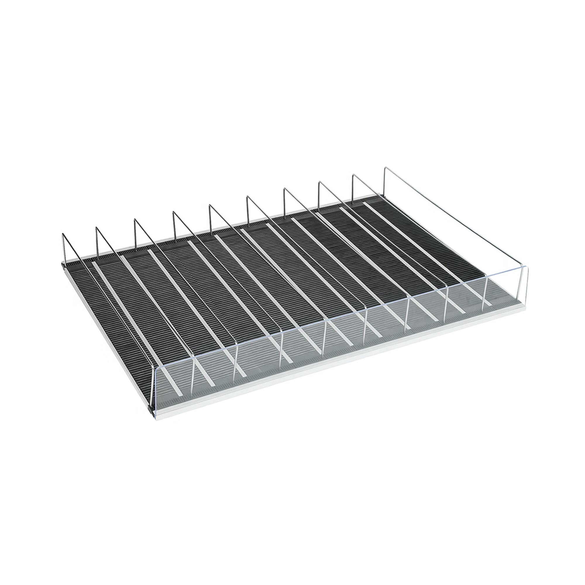 (5 pcs) Grille de présentation pour boissons - Acrylique & inox - 490x442x75mm - pour WKBL300 & WTBL300 - 9 compartiments