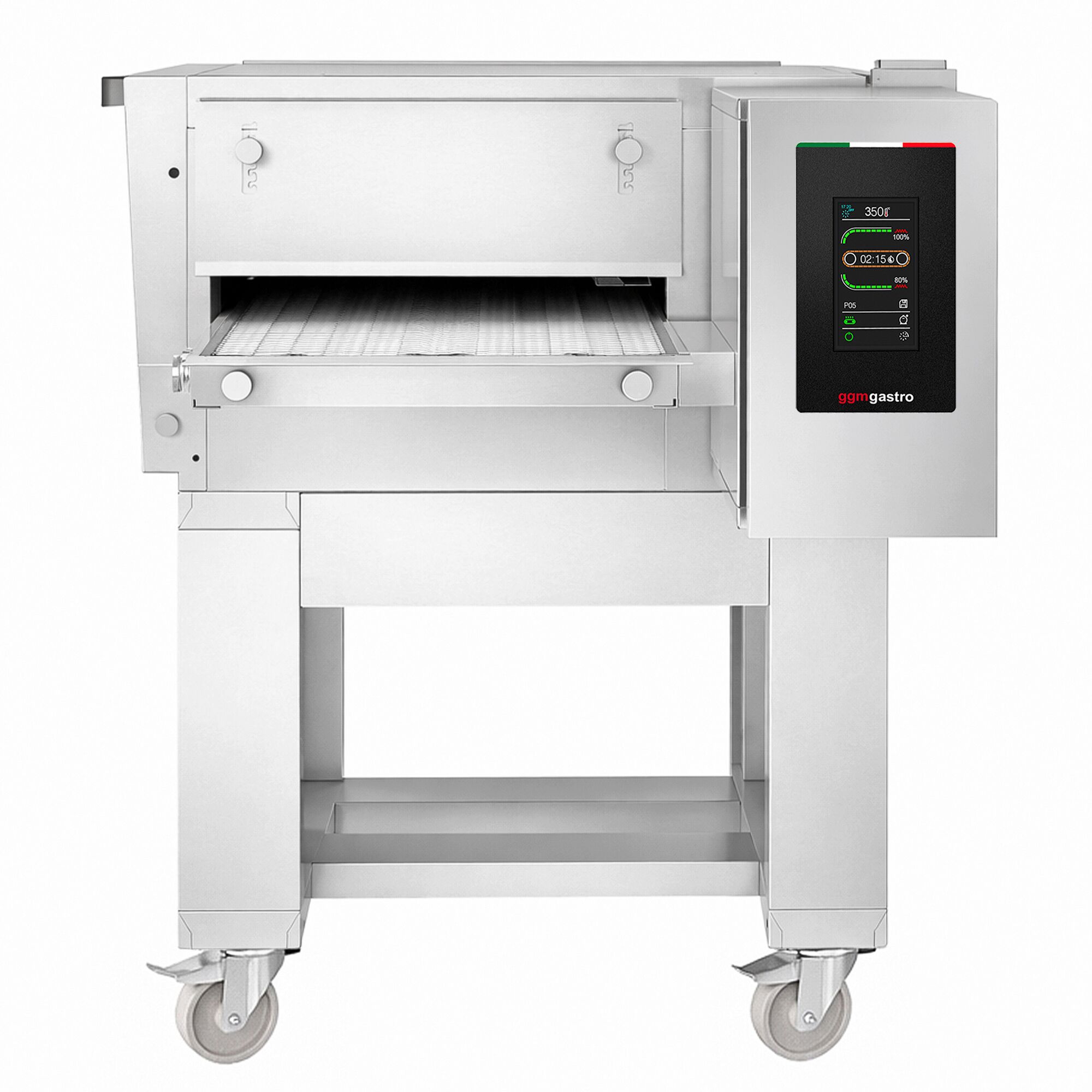 Four à convoyeur à gaz - 1030 x 1300 mm - écran tactile - Largeur de bande : 400 mm - avec support inclus