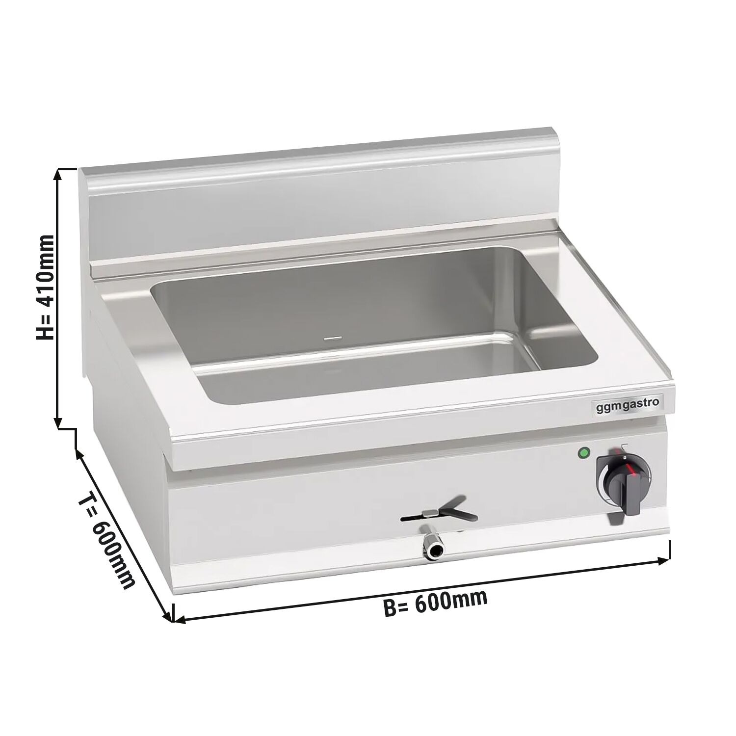 Bain-marie électrique – 1,2 kW – 6 × GN 1/4