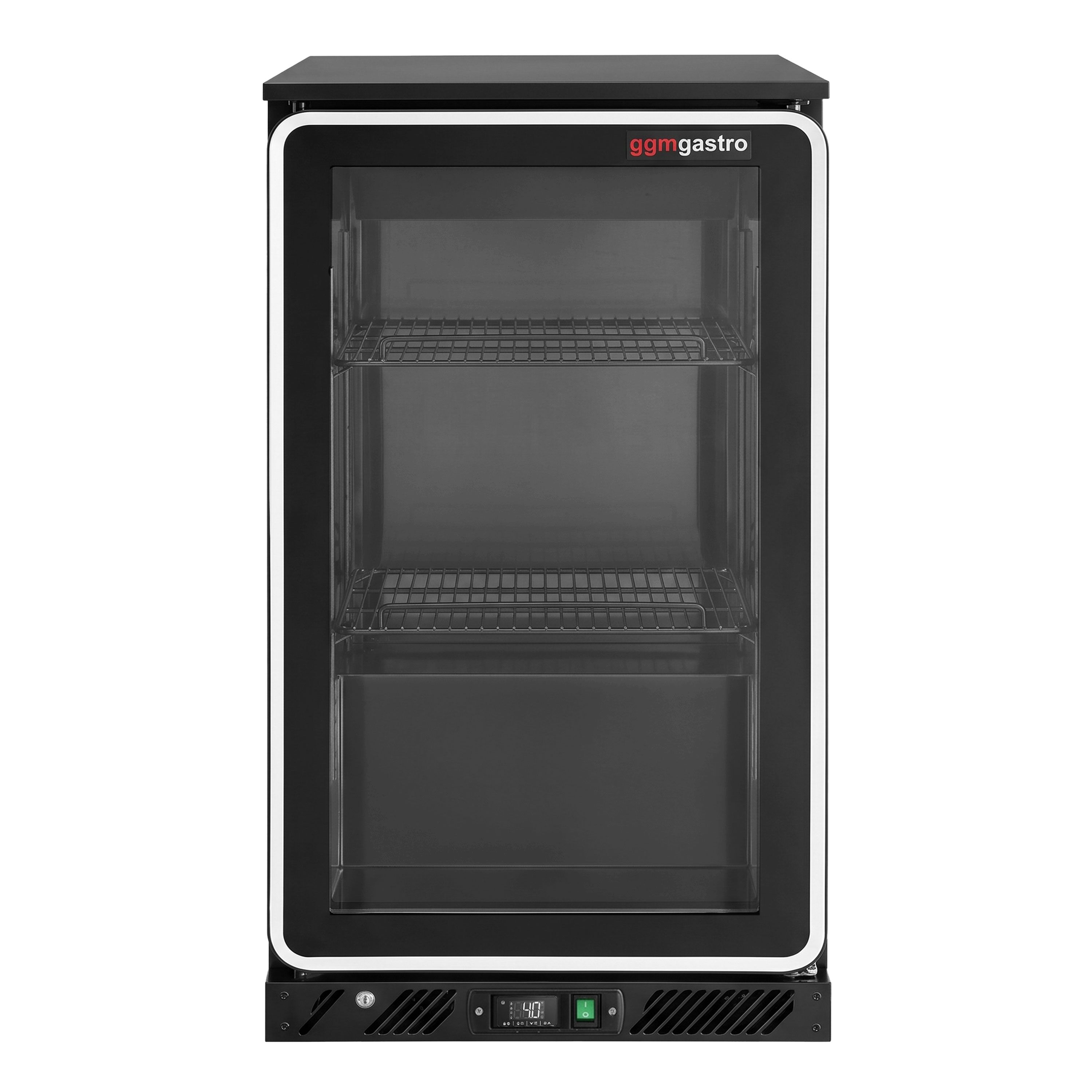 Bar fridge – 600mm – 130 litres – with 1 LED glass hinged door