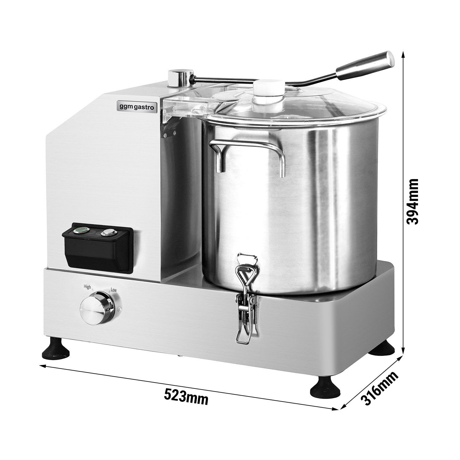 Vegetarischer Cutter - 6 Liter - 1,8 kW - 230 Volt - 986-2470 U/min