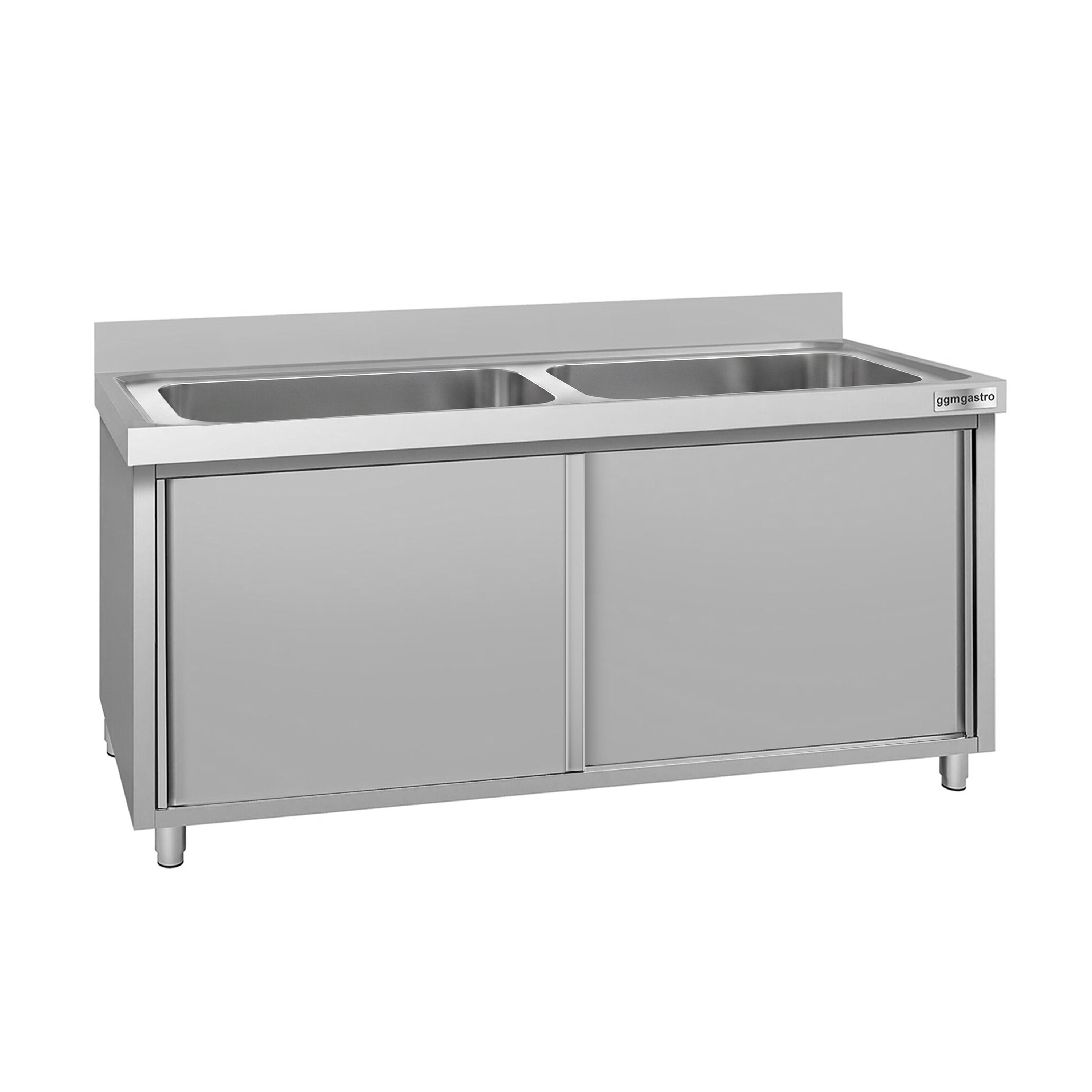 ECO pot washing cabinet - 1800x700mm - with 2 basins