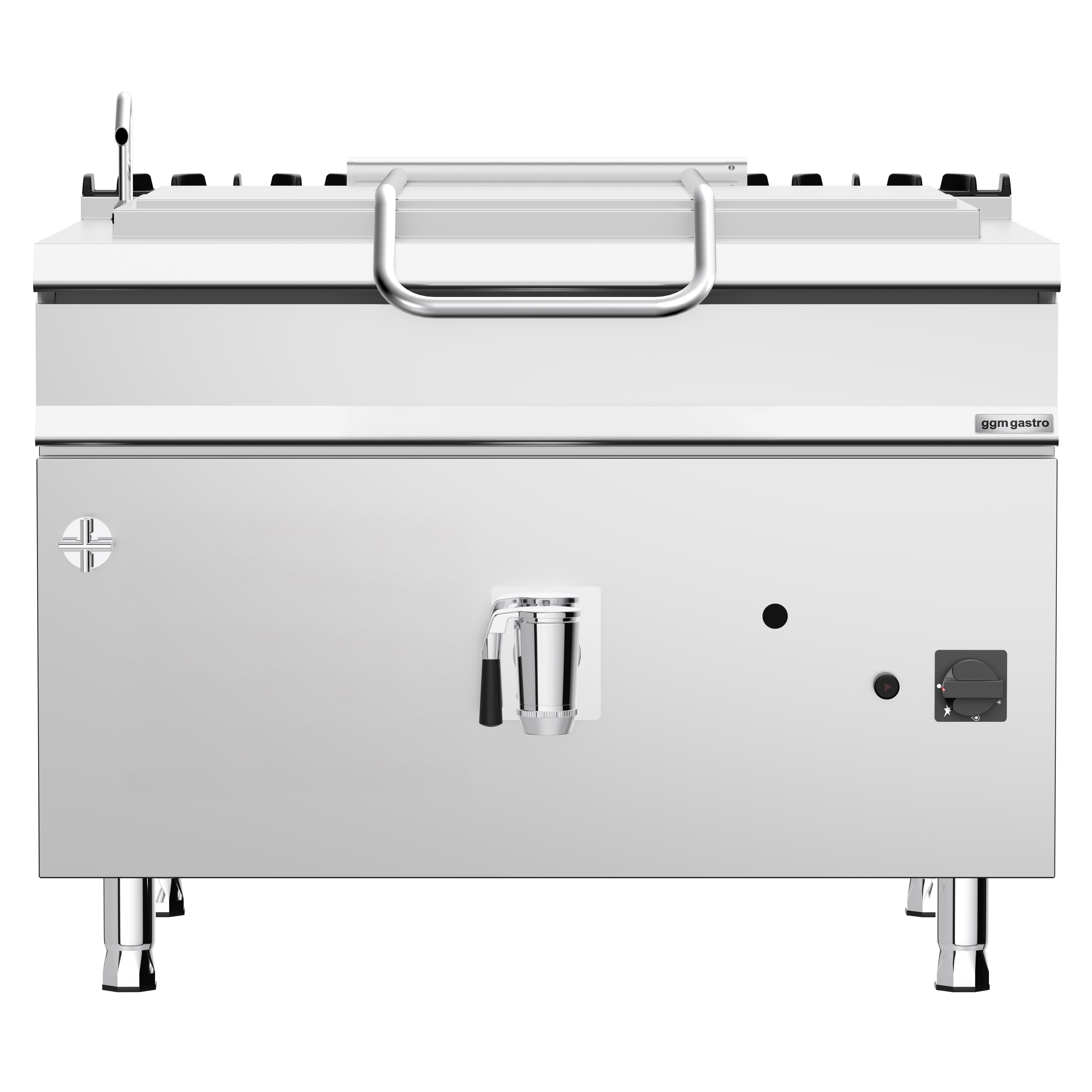 Marmite de Cuisson à Gaz - 250 Litres - 30 kW - Chauffage Direct - avec Raccordement à l’Eau