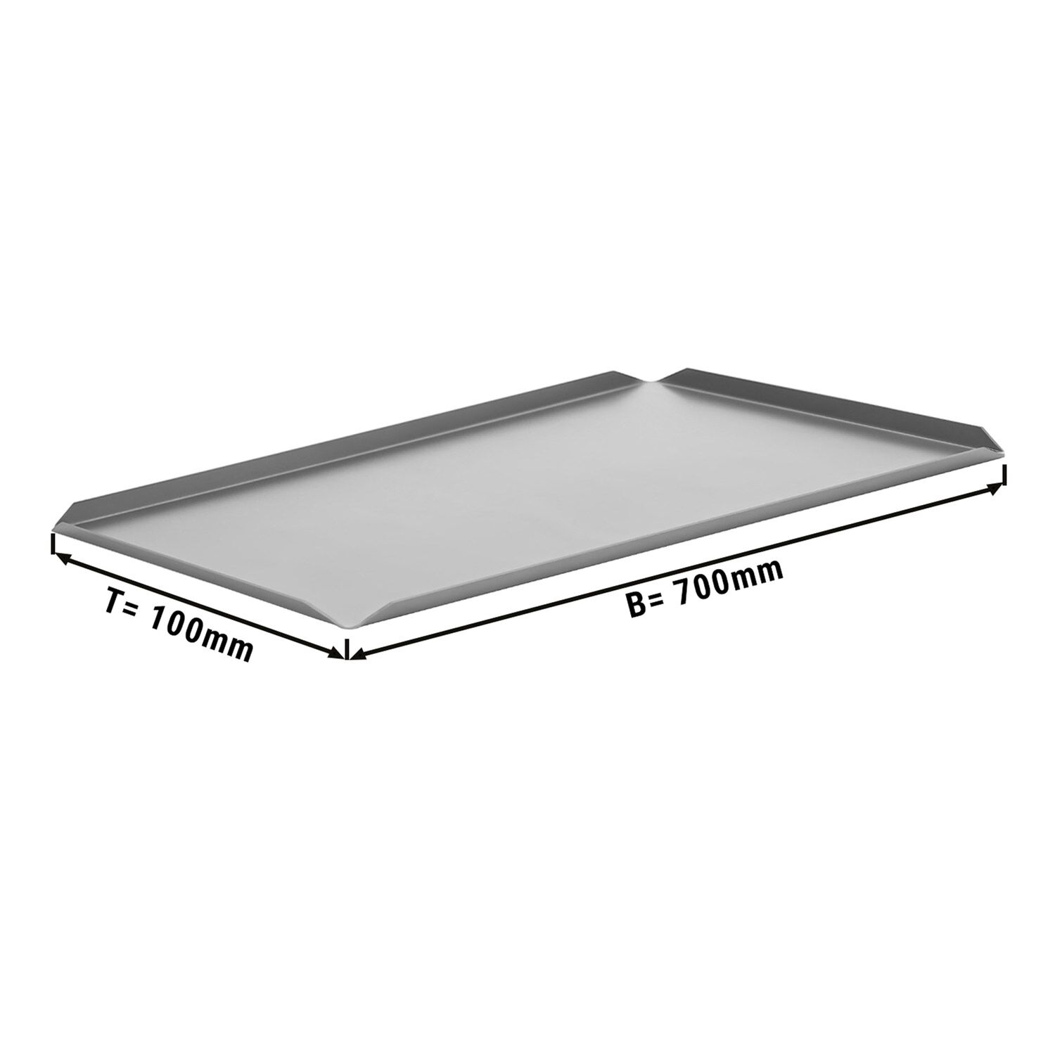 (5 st) Serveringsbricka - Aluminium - 700x100x10 mm - Silver