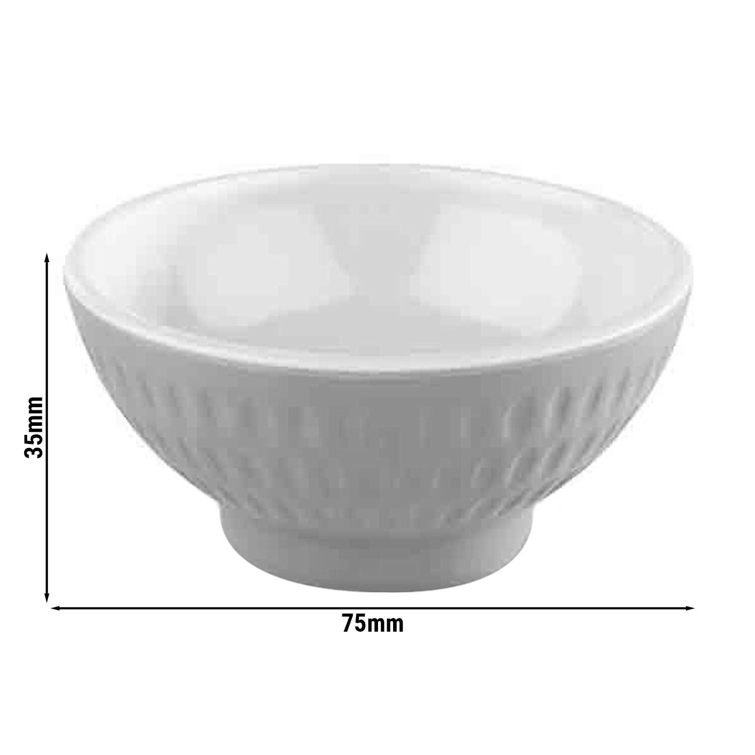 (6 pièces) Coupelles à sauce - ASIA PLUS - Melamine - 60 ml - Ø 75 mm - Blanc