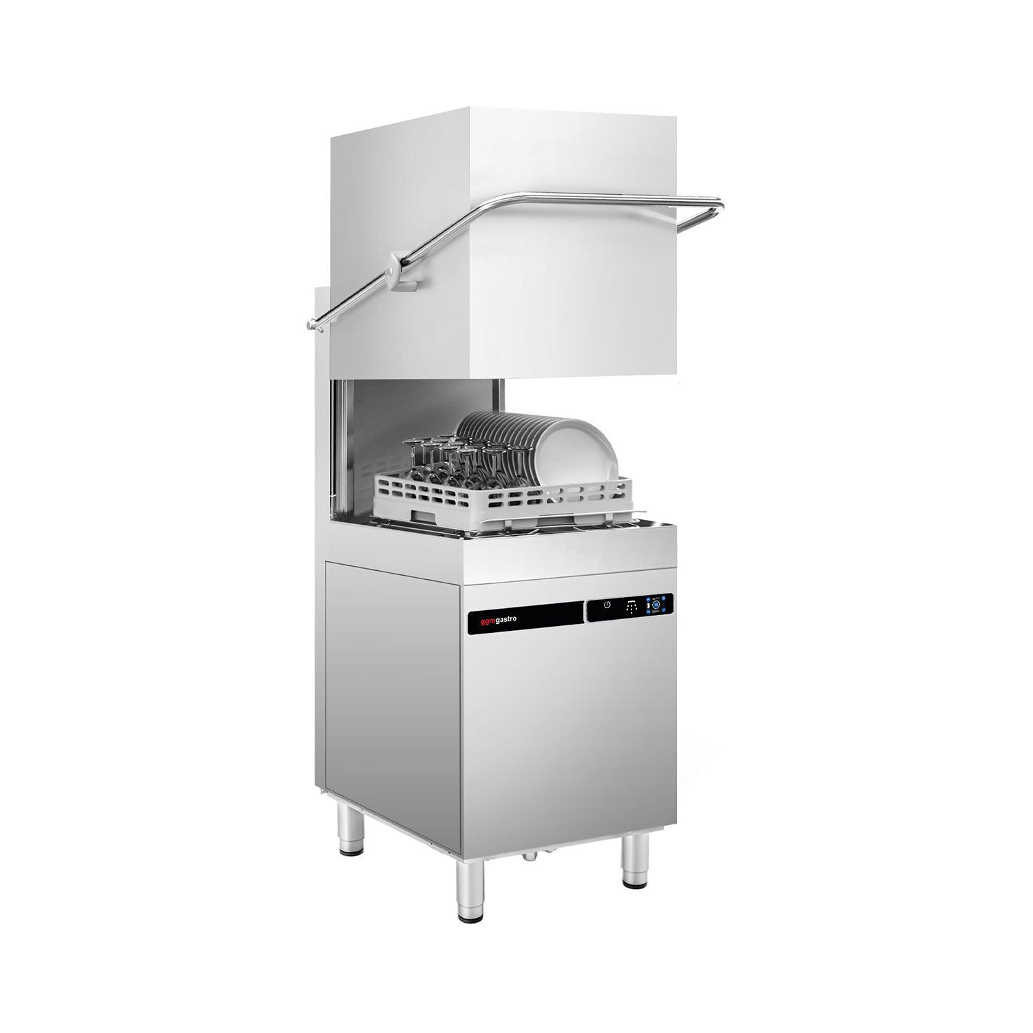 Lave-vaisselle à capot – Écran tactile – 9,66 kW – avec pompe de détergent, de rinçage et de vidange